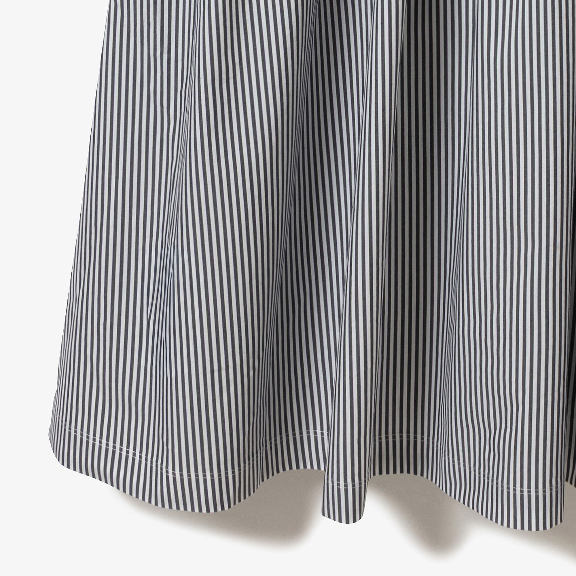 バンドカラーロングシャツドレス