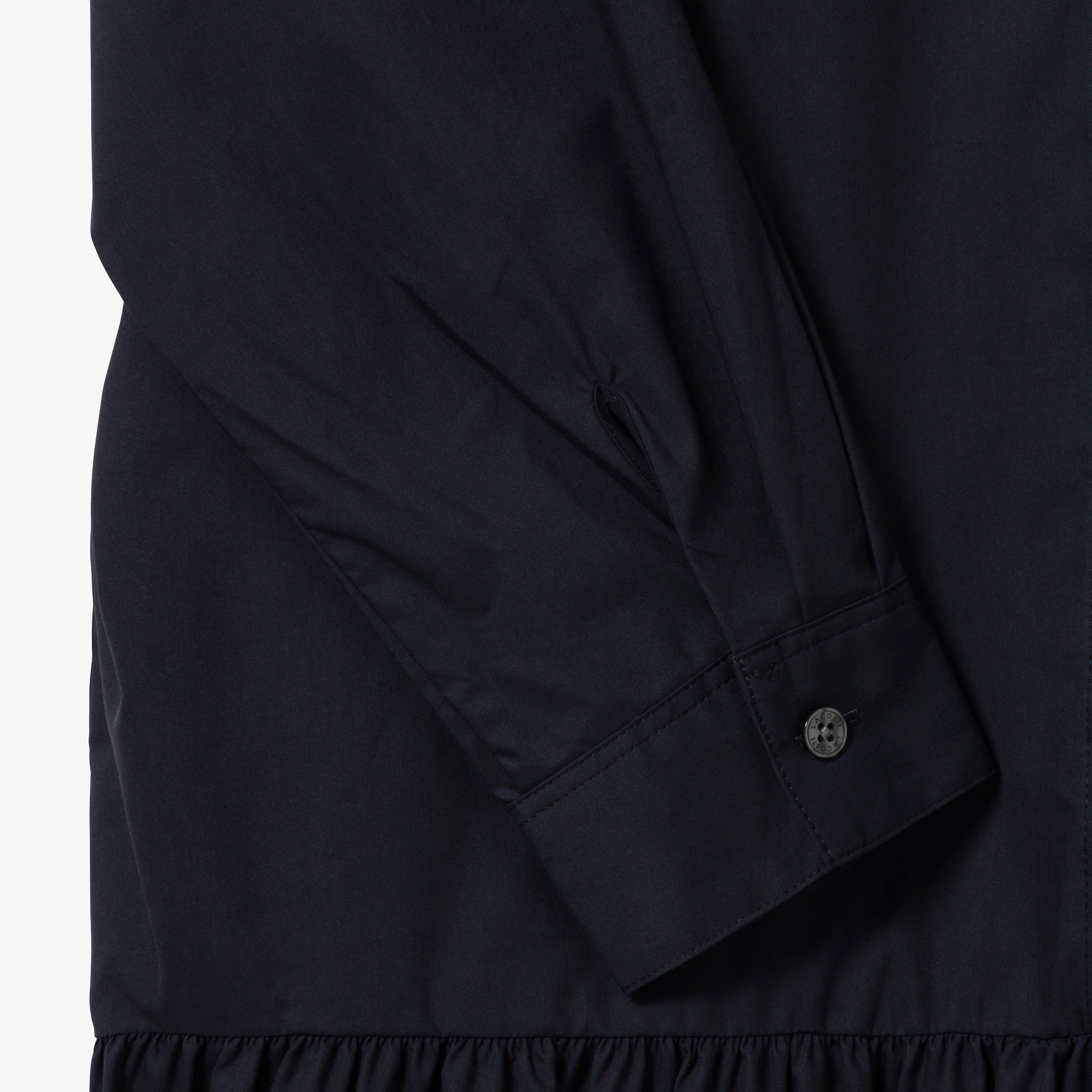 バンドカラーロングシャツドレス