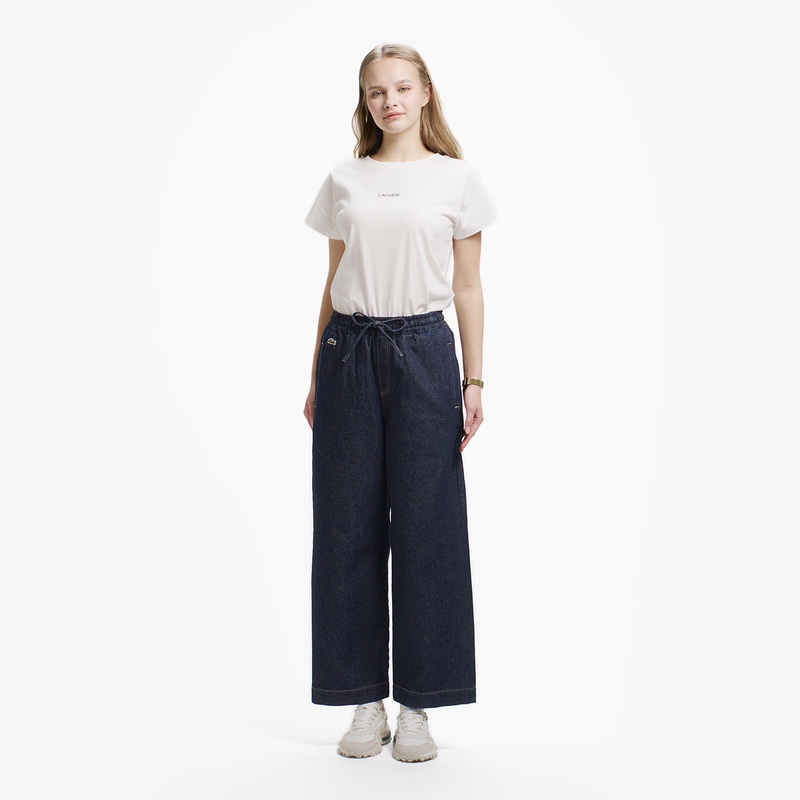 新品タグ付 LACOSTE ワイドレッグイージーデニムパンツ ワイドレッグイージーデニムパンツ HF016J - ラコステ（LACOSTE）公式