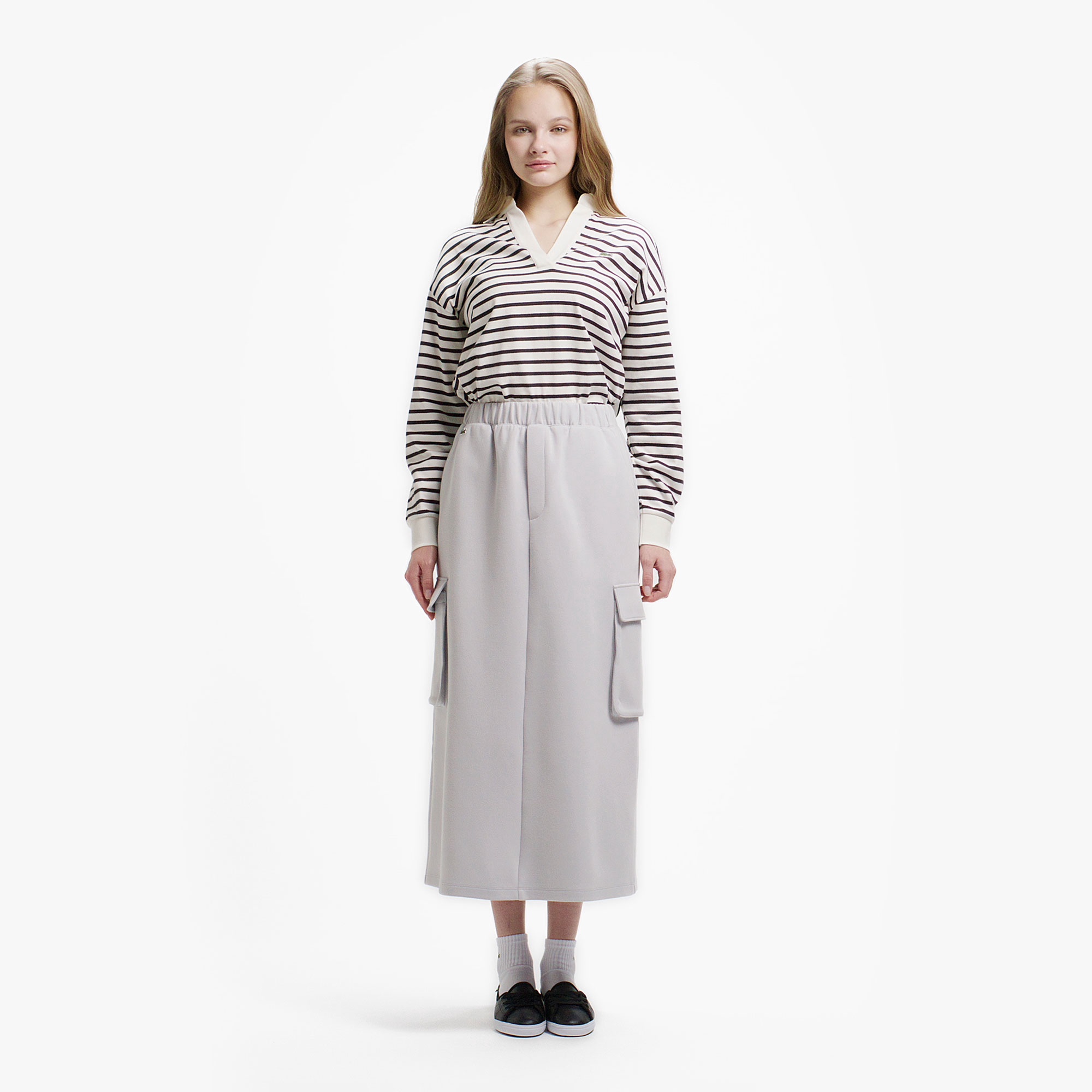 ダブルフェイスジャージカーゴスカート