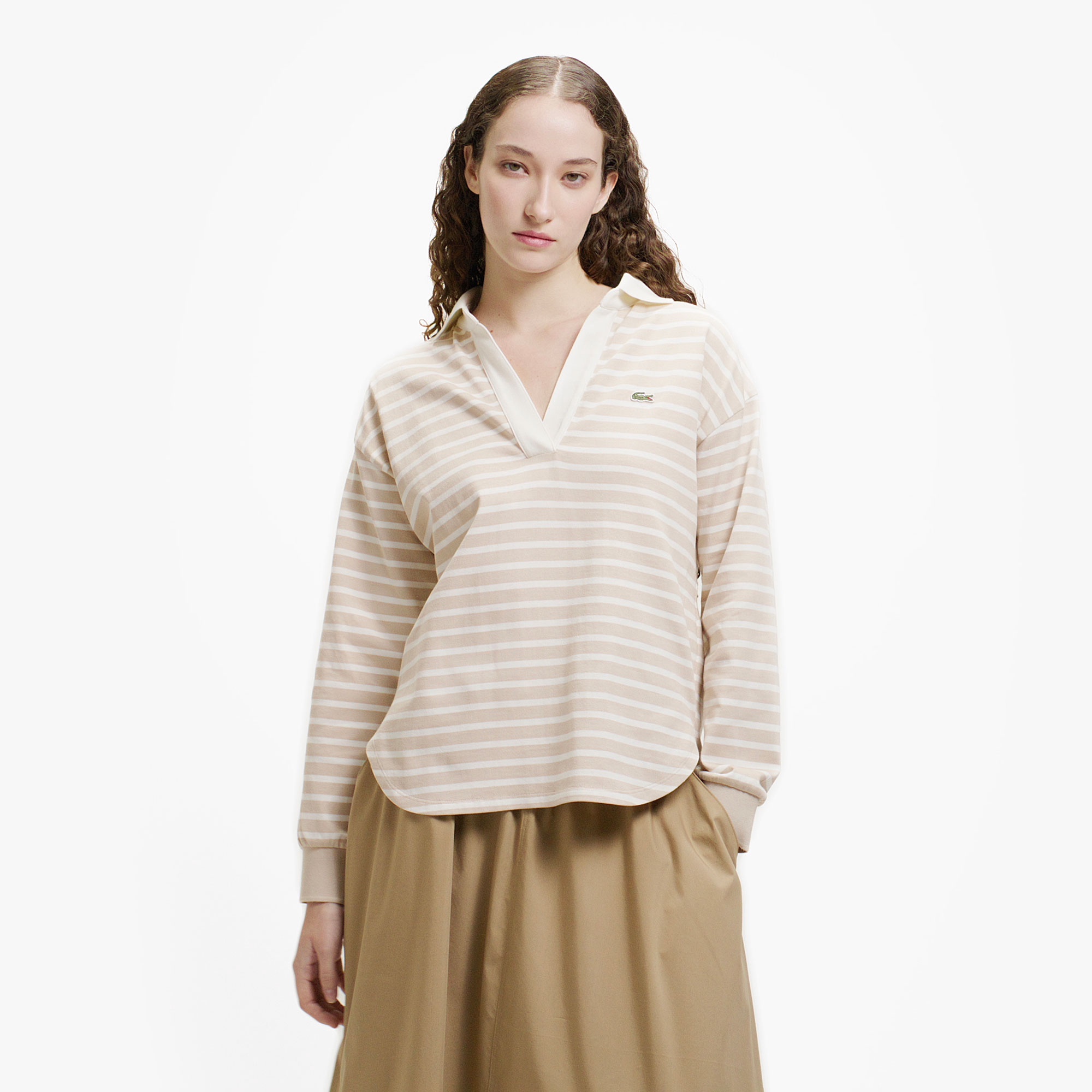 スキッパーネックラガーシャツ