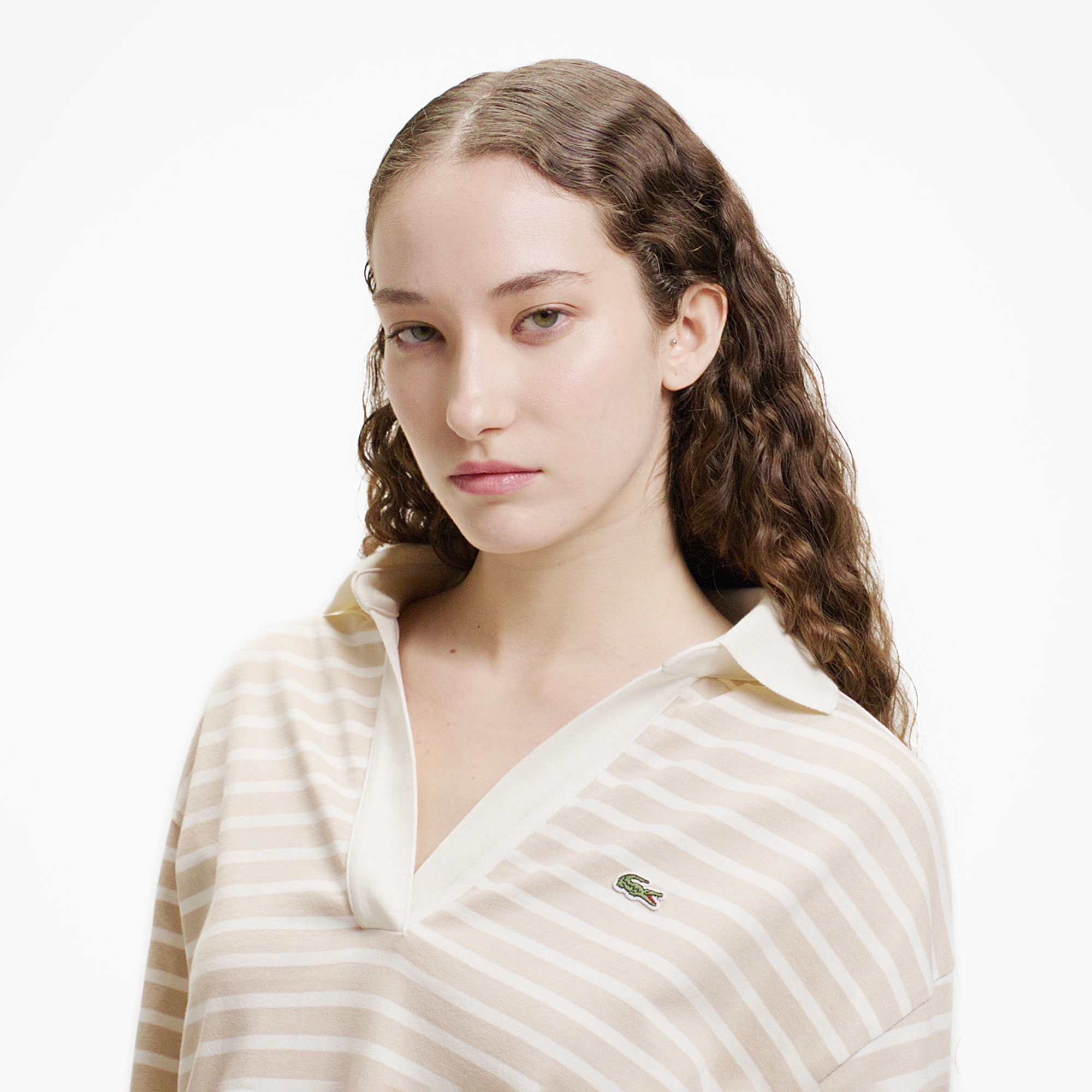 スキッパーネックラガーシャツ