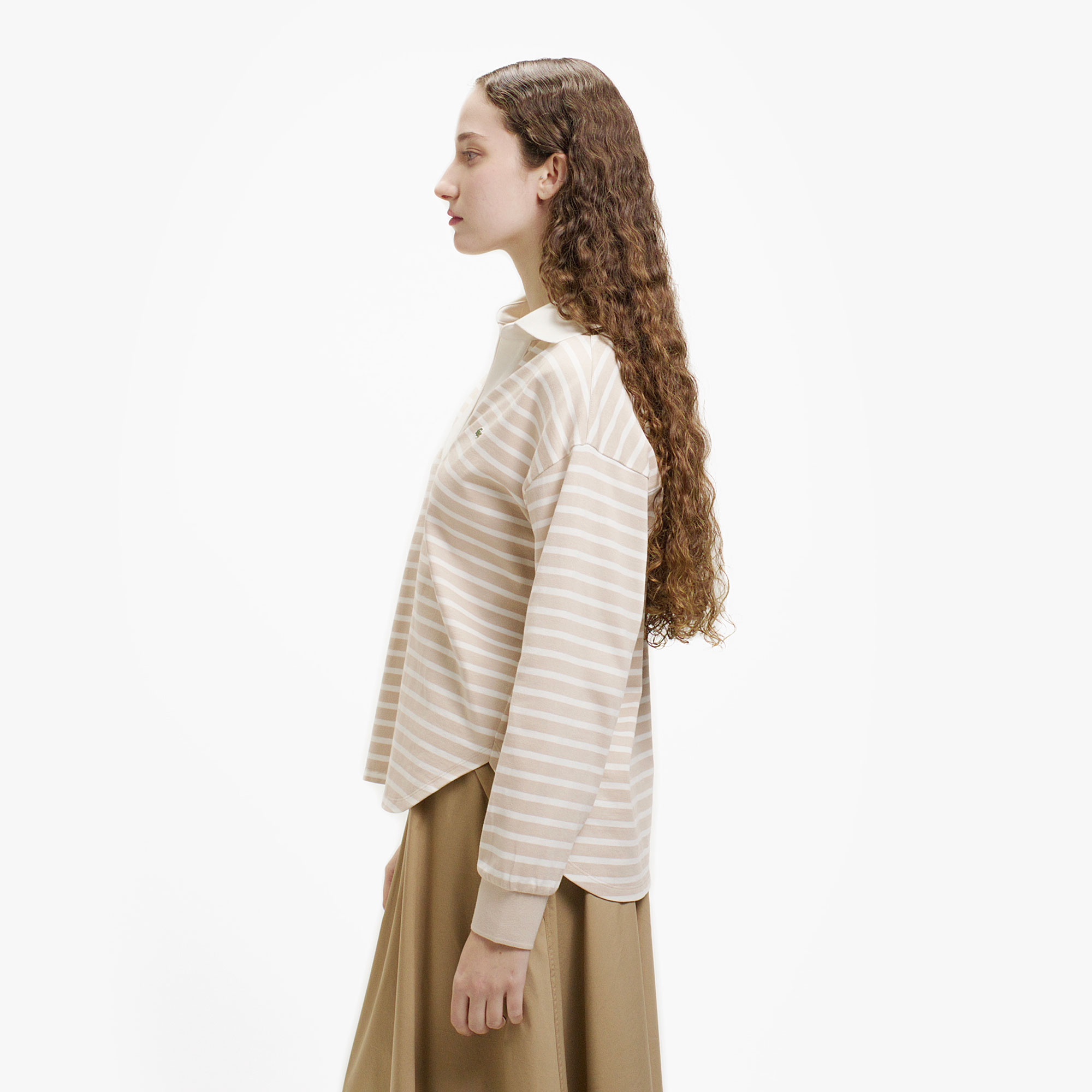 スキッパーネックラガーシャツ