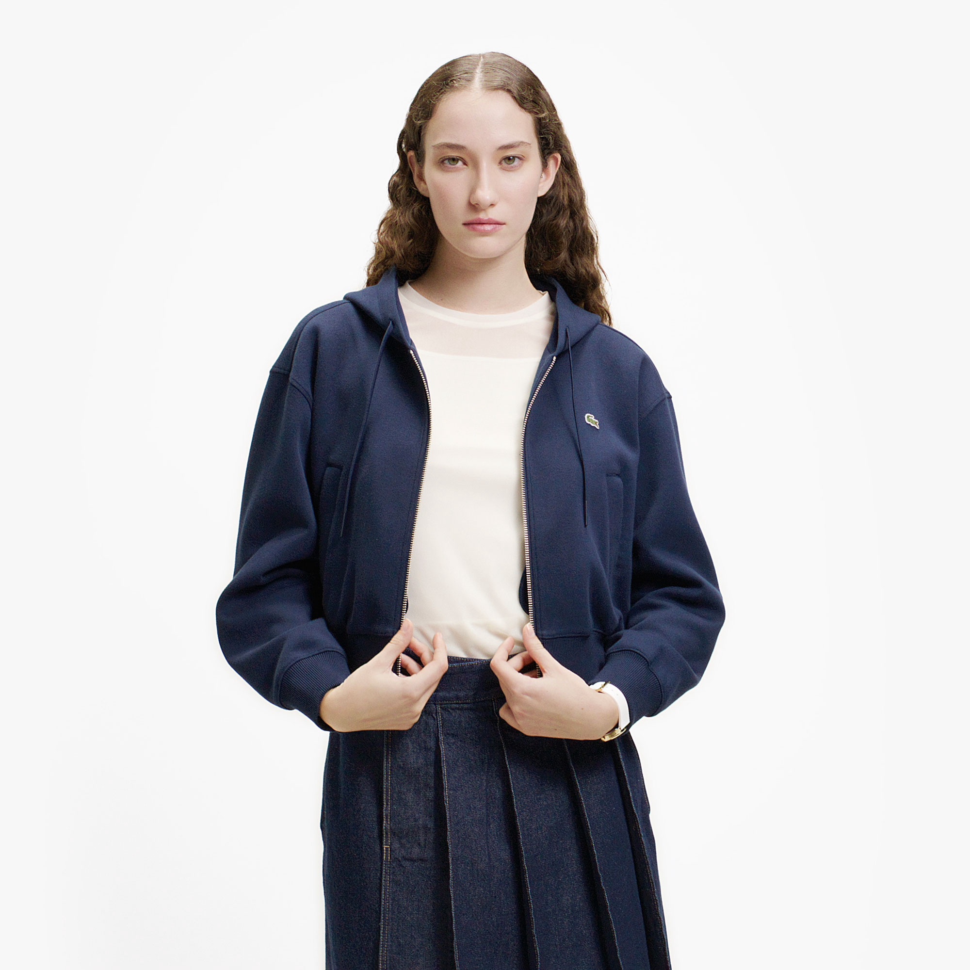 ダブルフェイスジャージジップフーディー