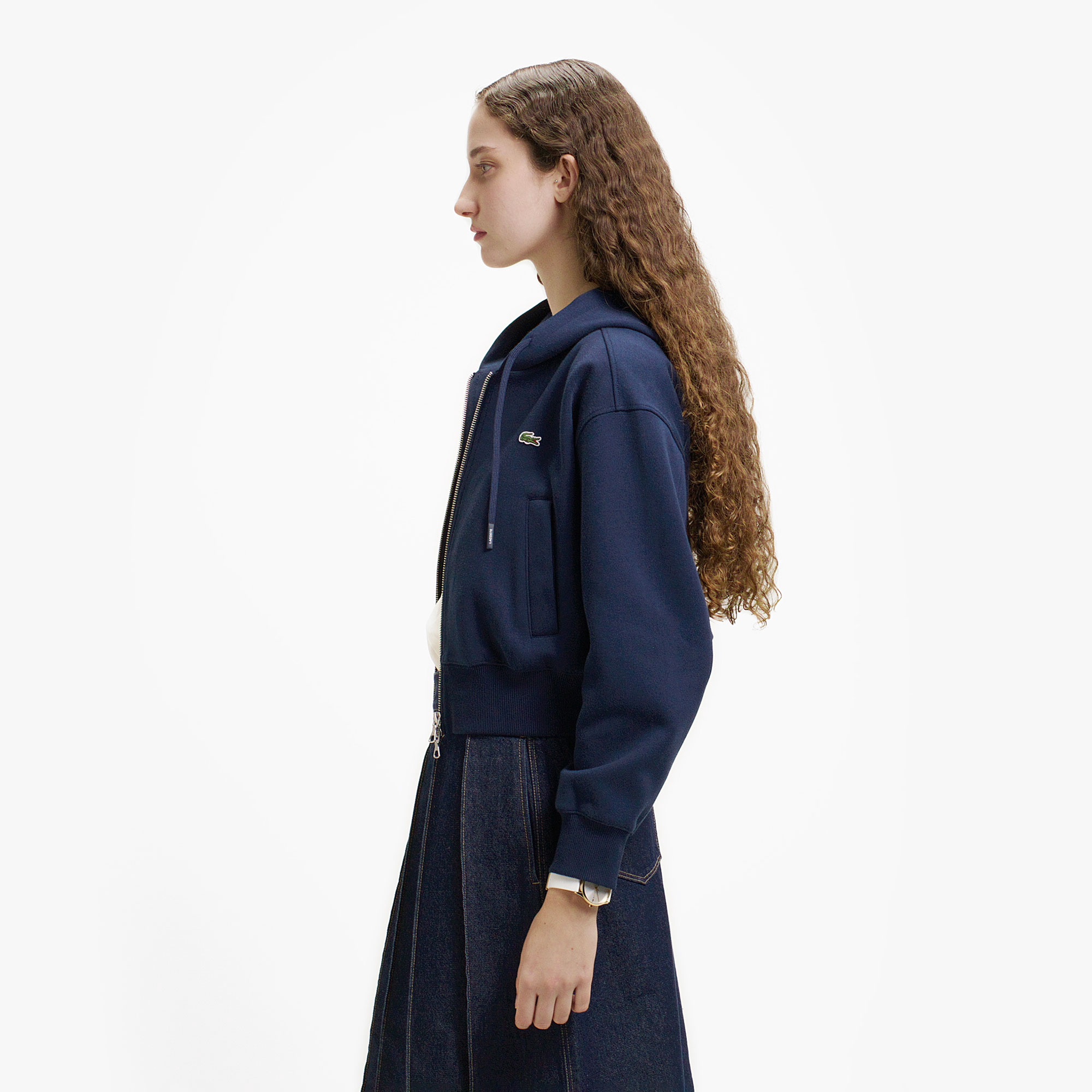 ダブルフェイスジャージジップフーディー