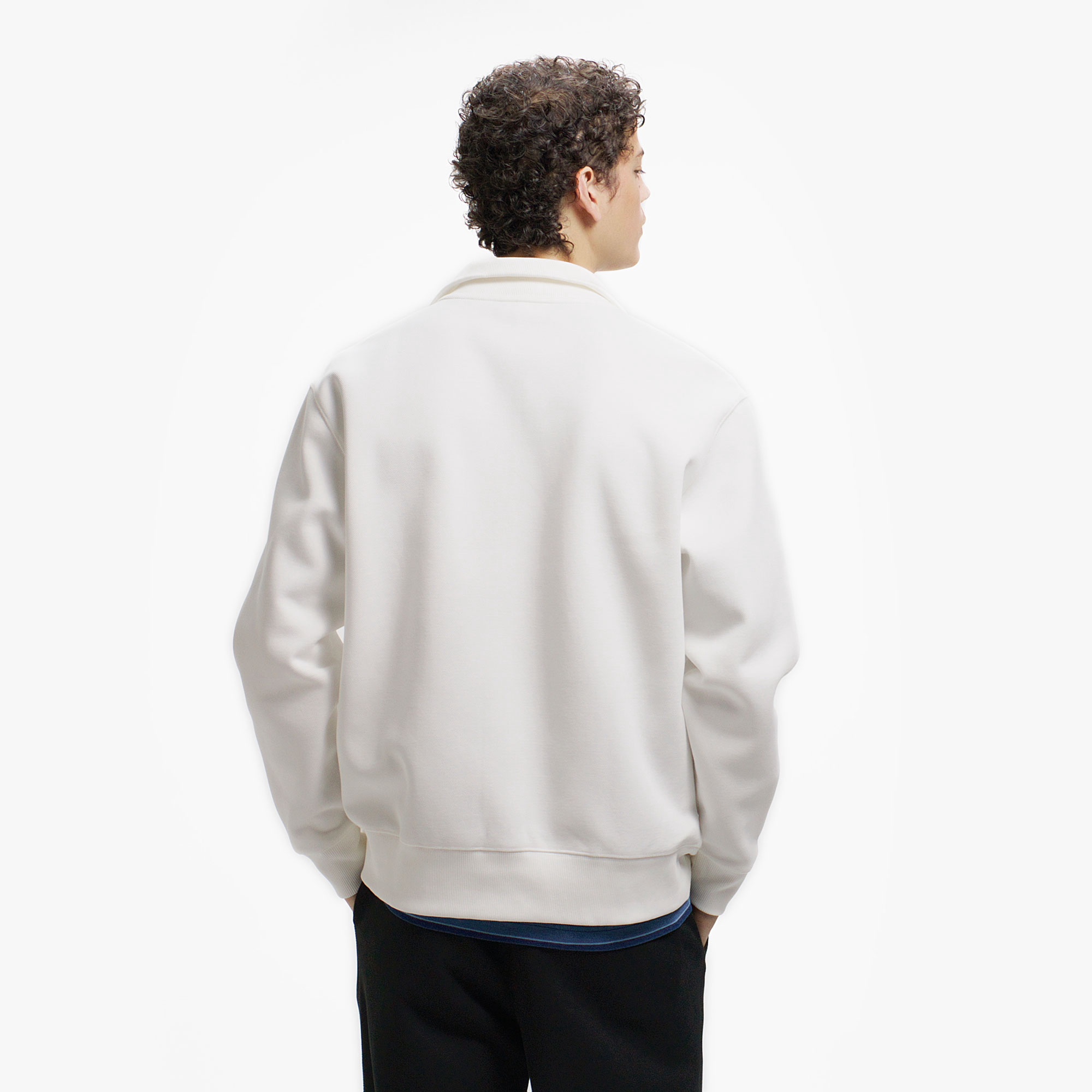 鹿の子ジップニット