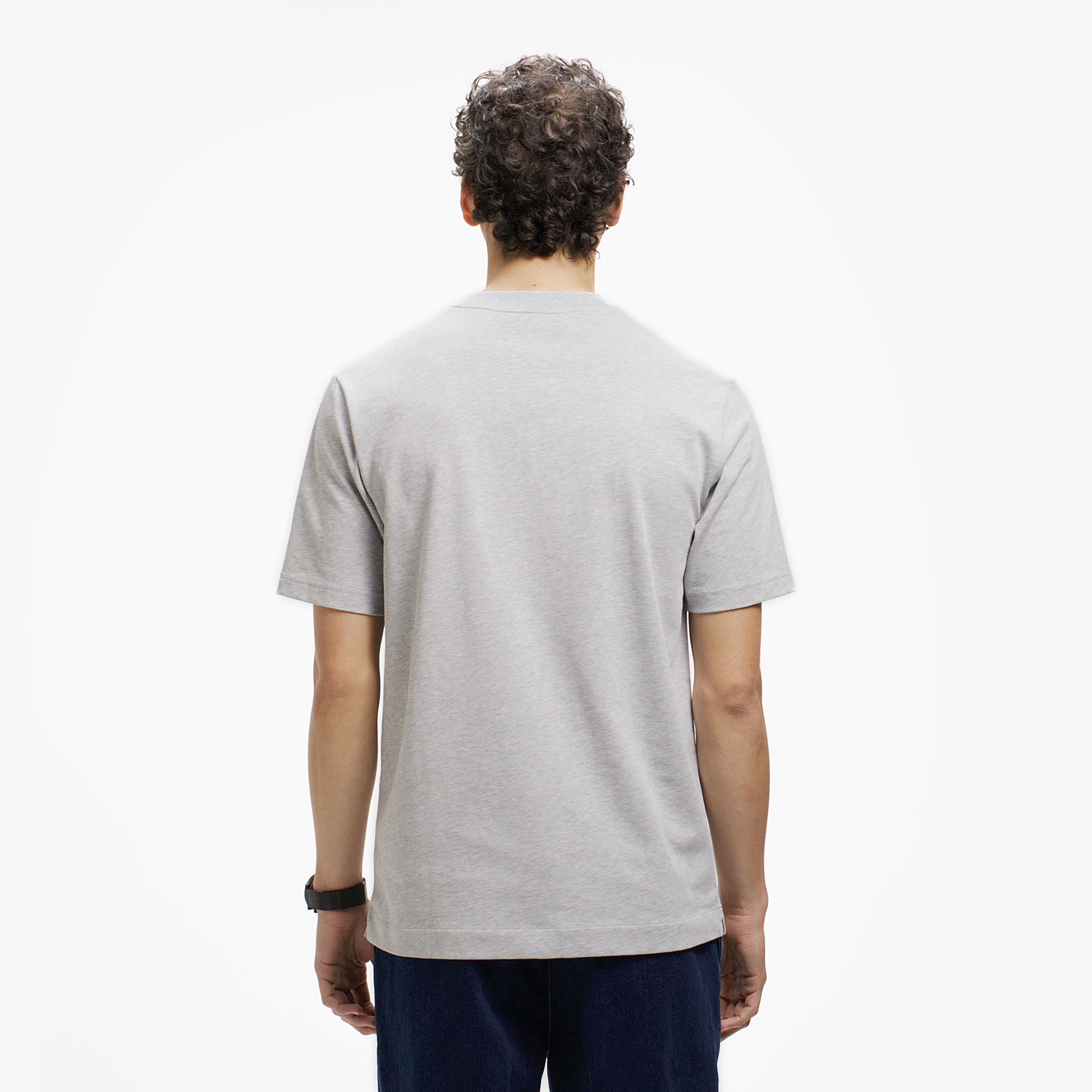 アウトラインクロッククルーネックTシャツ