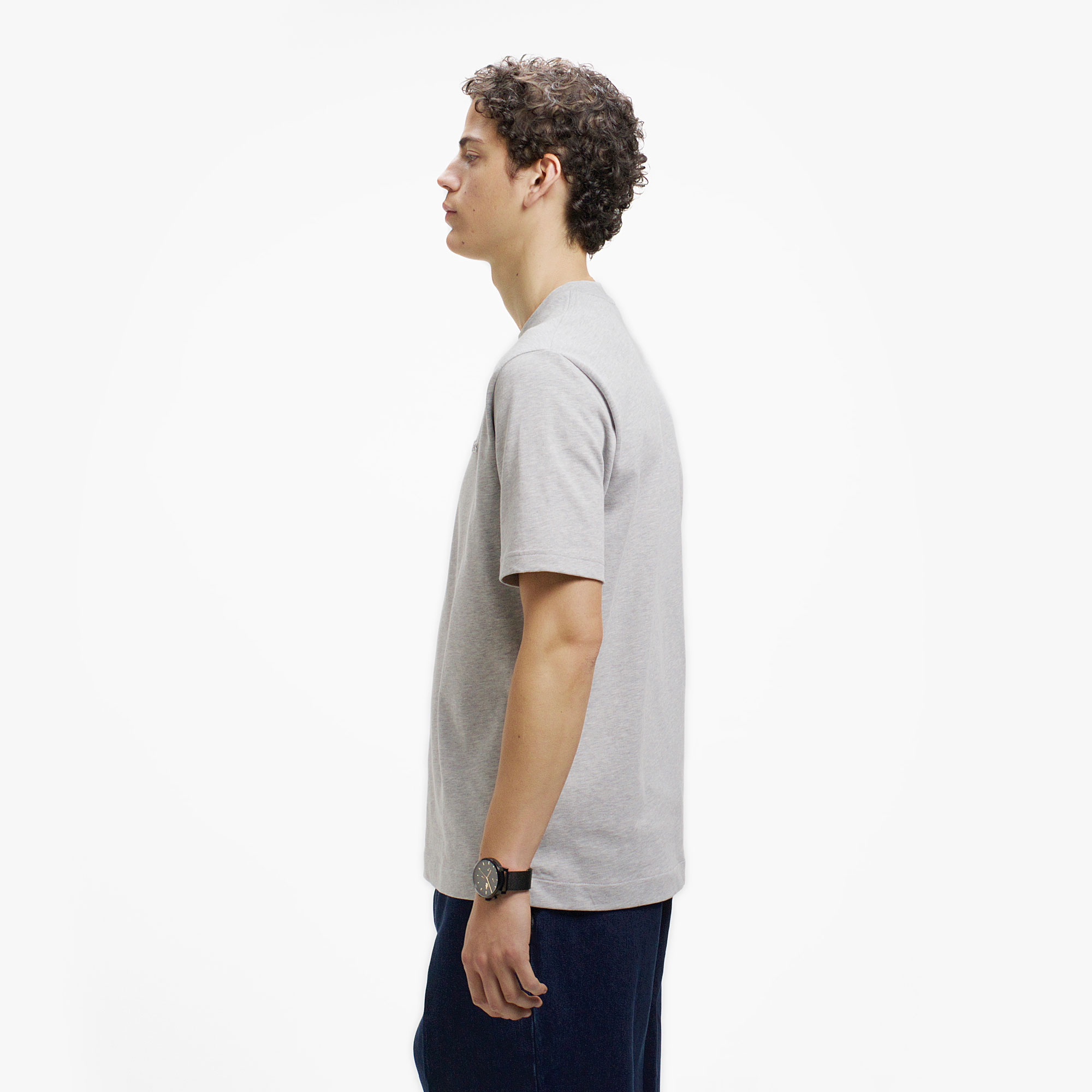 アウトラインクロッククルーネックTシャツ