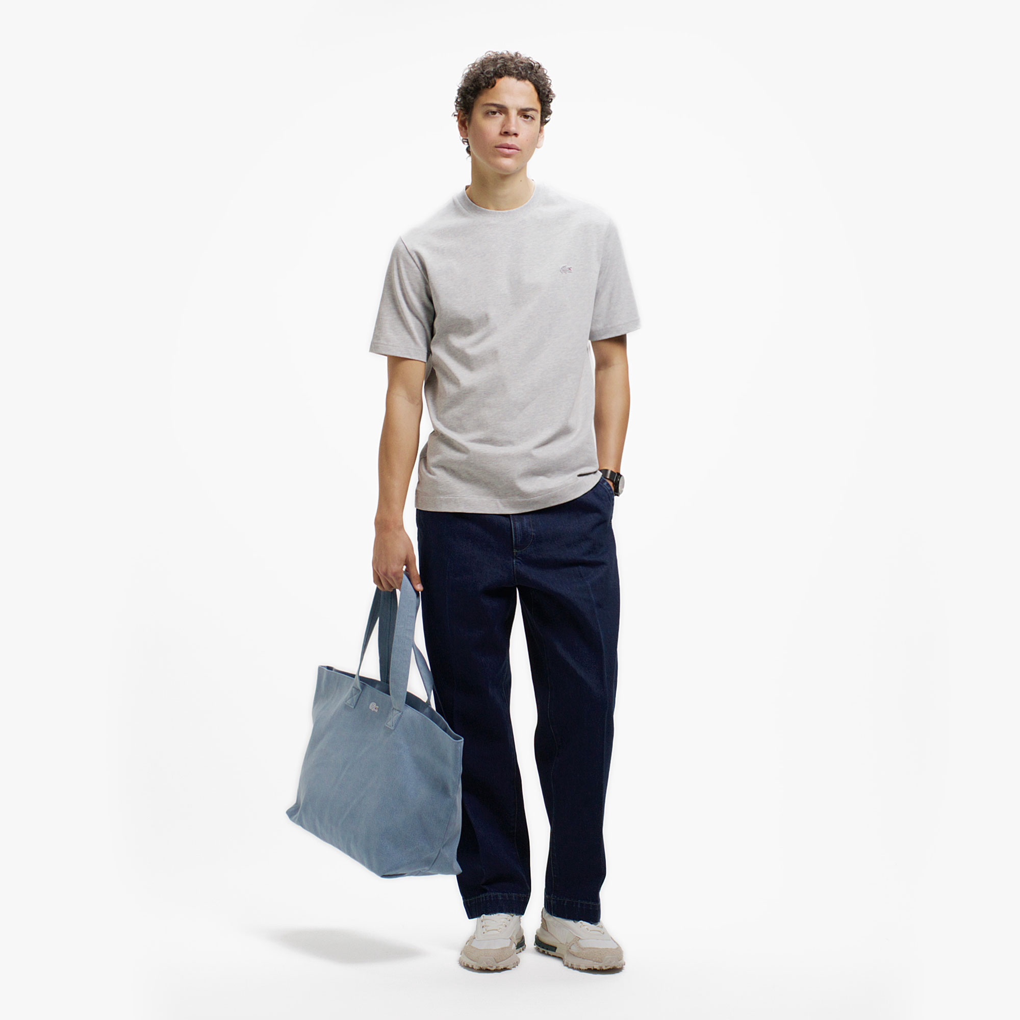 アウトラインクロッククルーネックTシャツ