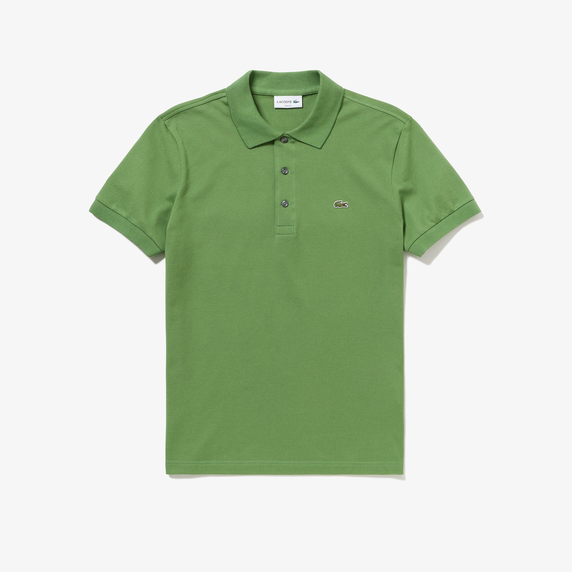 スリムフィットソリッドポロシャツ (半袖)