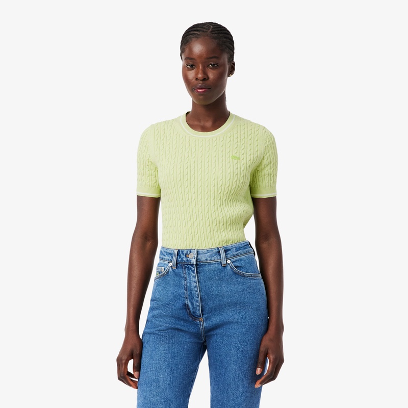 LOHEN ローヘン スクエアケープカットソー 新品 ケーブルニットTシャツ AF9862 - ラコステ（LACOSTE）公式オンラインストア