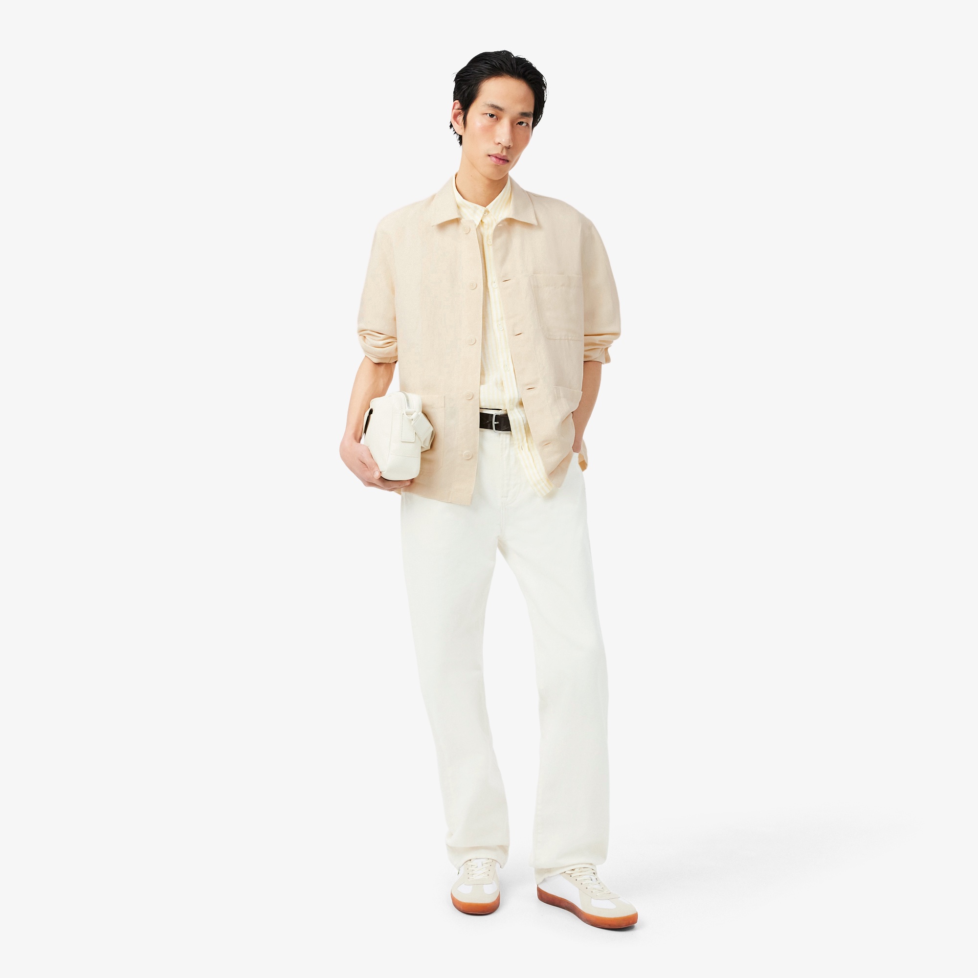 リネン×レーヨンブレンドオーバーシャツ