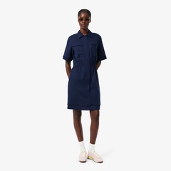 Lacosteラコステ＊ディープブルー＊プリーツスコート プリーツコンビラップテニススカート JF0560 - ラコステ（LACOSTE