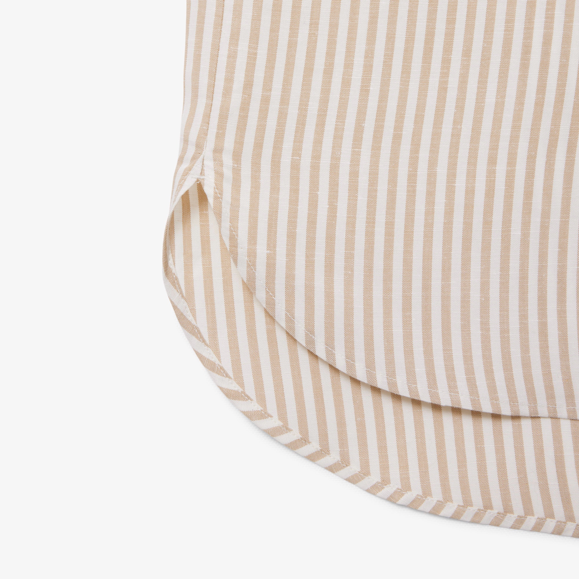 リネン×リヨセルブレンドストライプシャツドレス