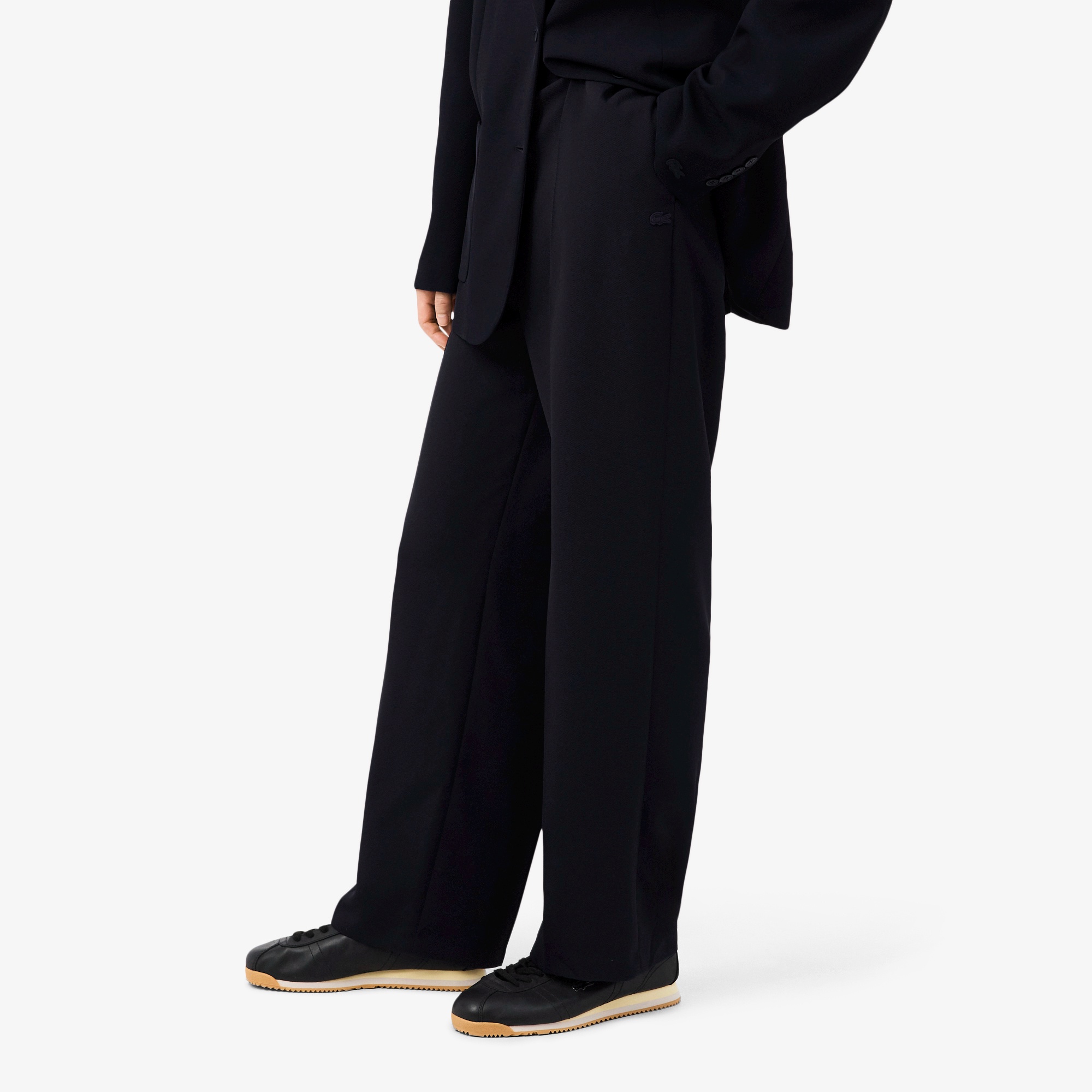 ドレープ鹿の子地スーツパンツ