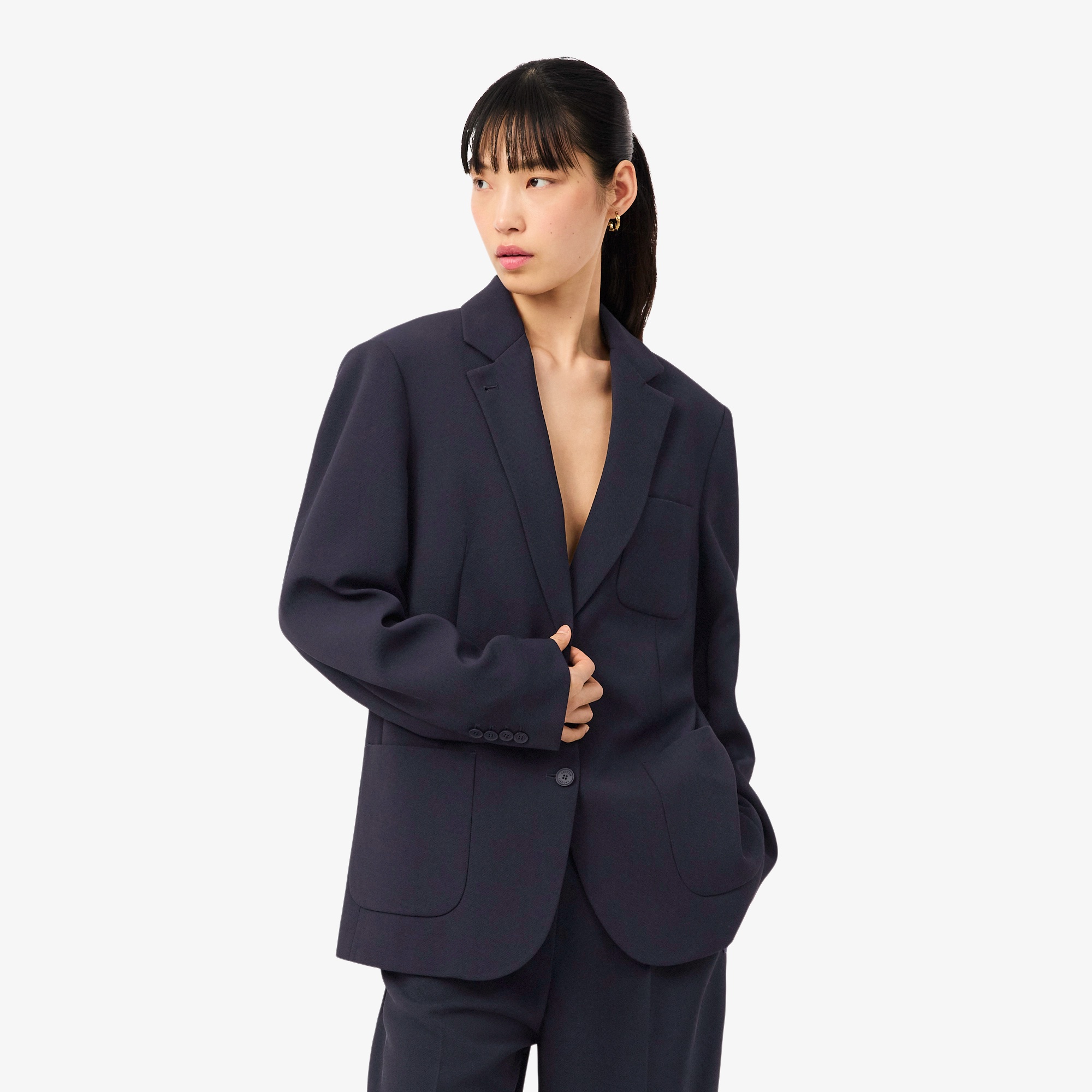 リサイクルポリエステル鹿の子ブレザー