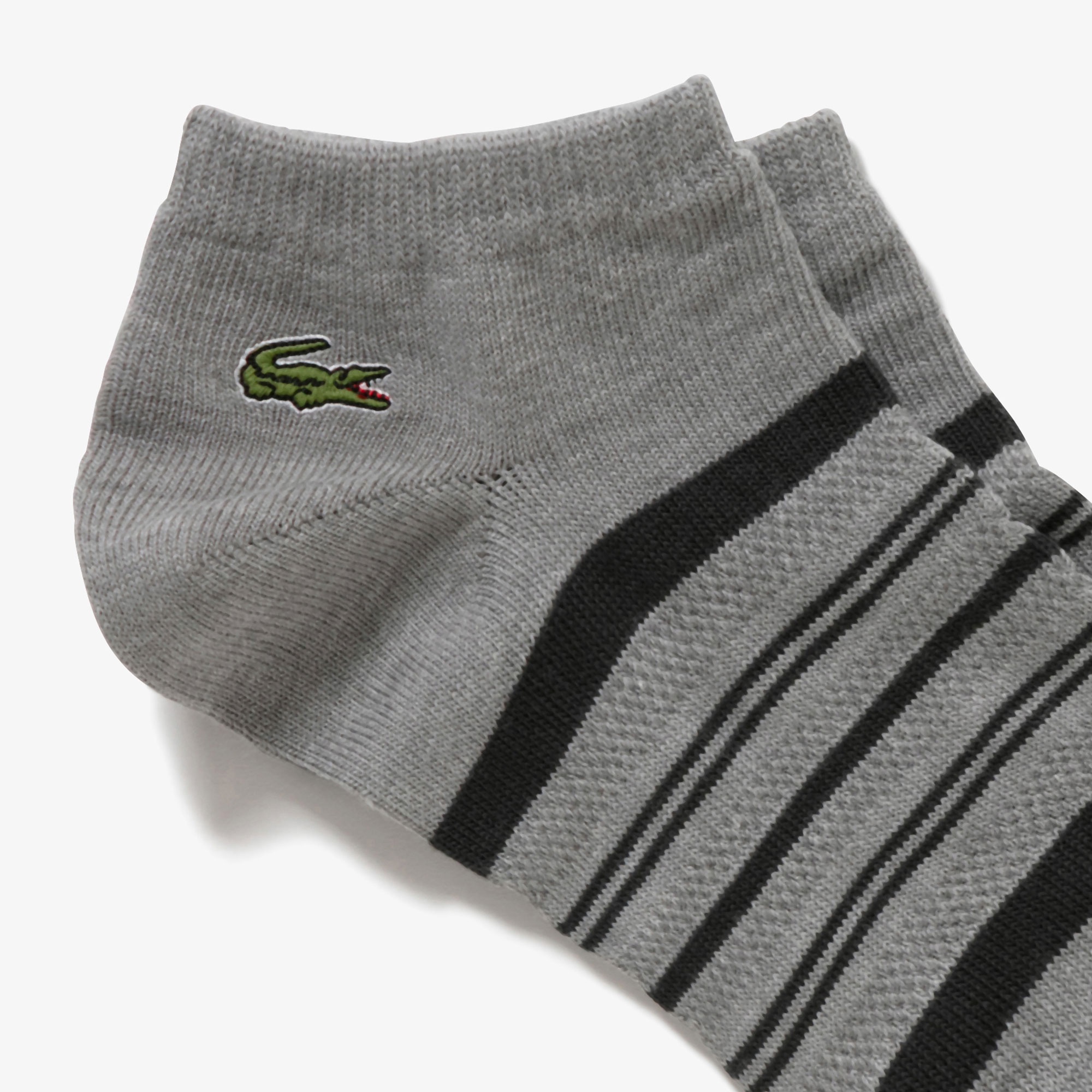 メッシュ切り替えボーダーくるぶし丈ソックス