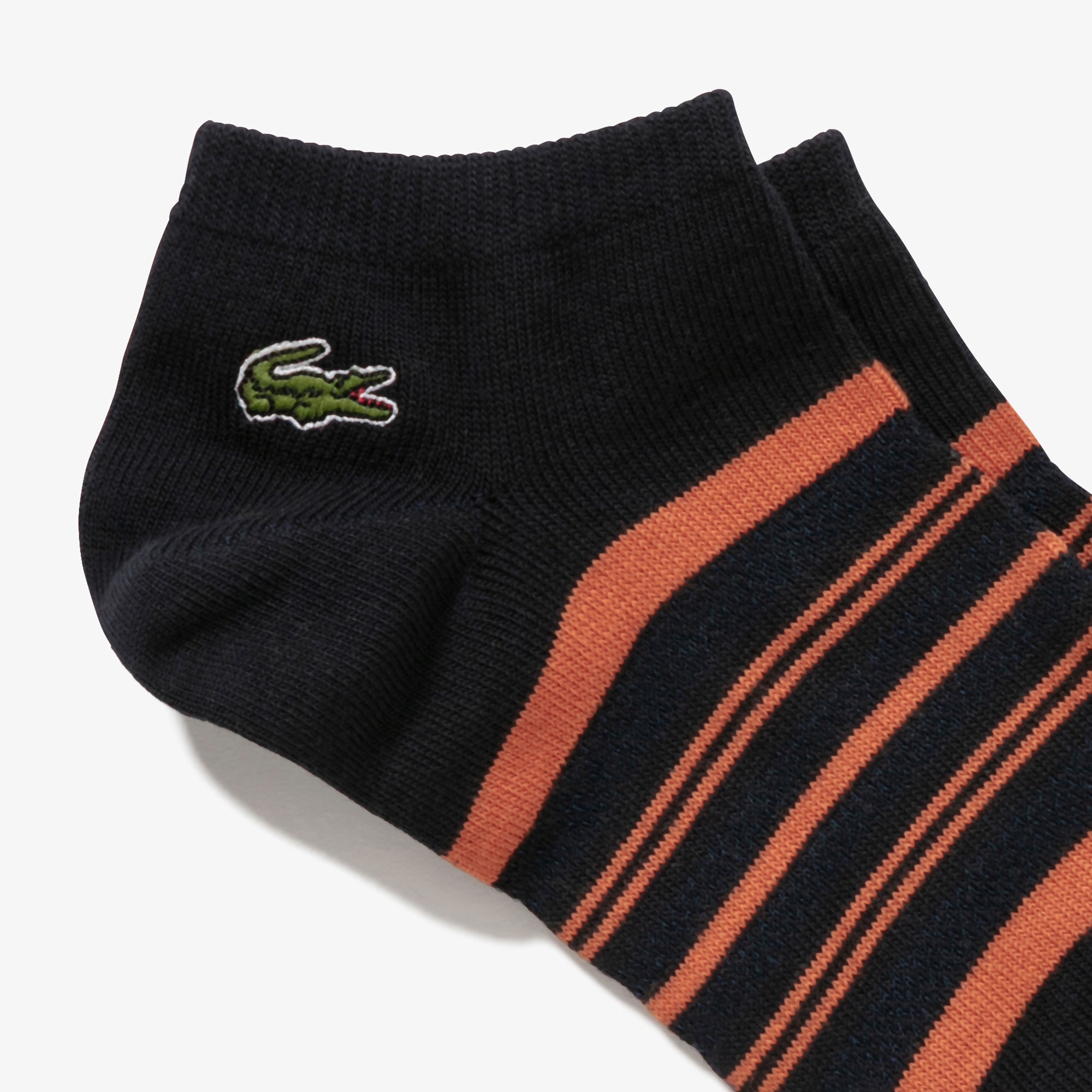 メッシュ切り替えボーダーくるぶし丈ソックス