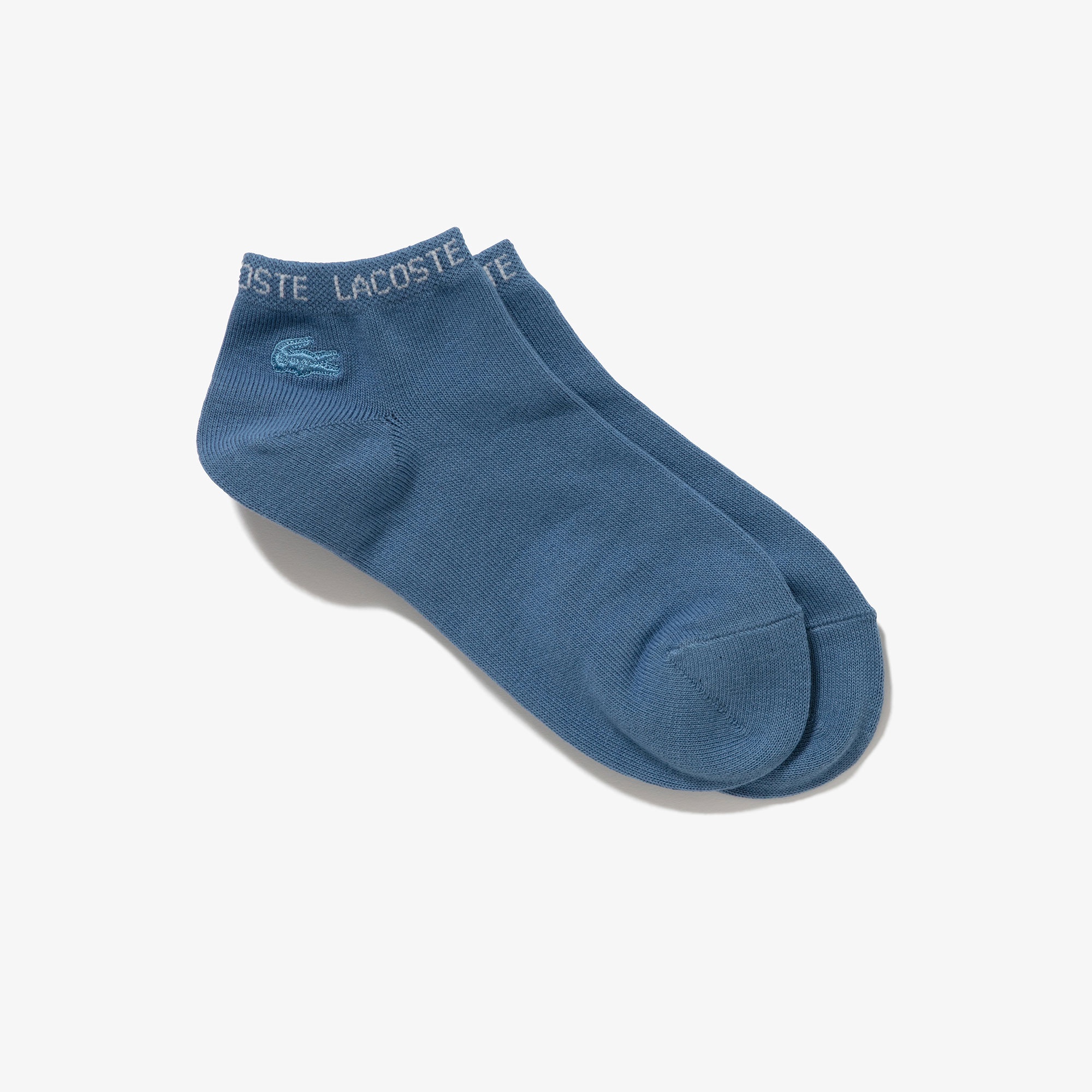 ネームジャカードワニロゴパッチくるぶし丈ソックス