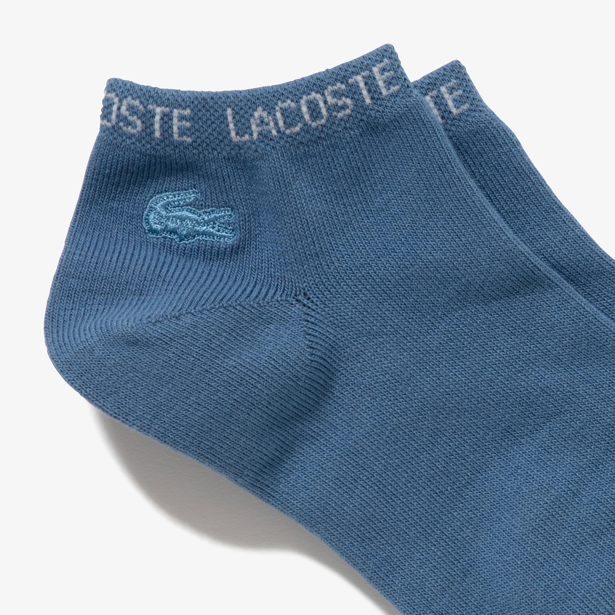 ネームジャカードワニロゴパッチくるぶし丈ソックス