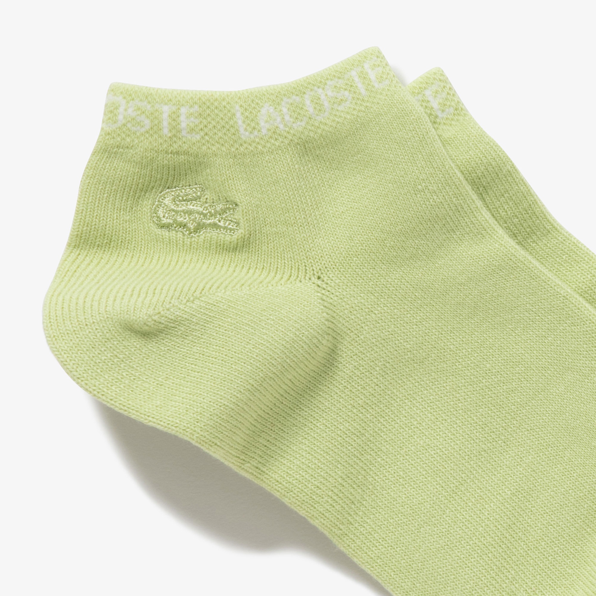 ネームジャカードワニロゴパッチくるぶし丈ソックス