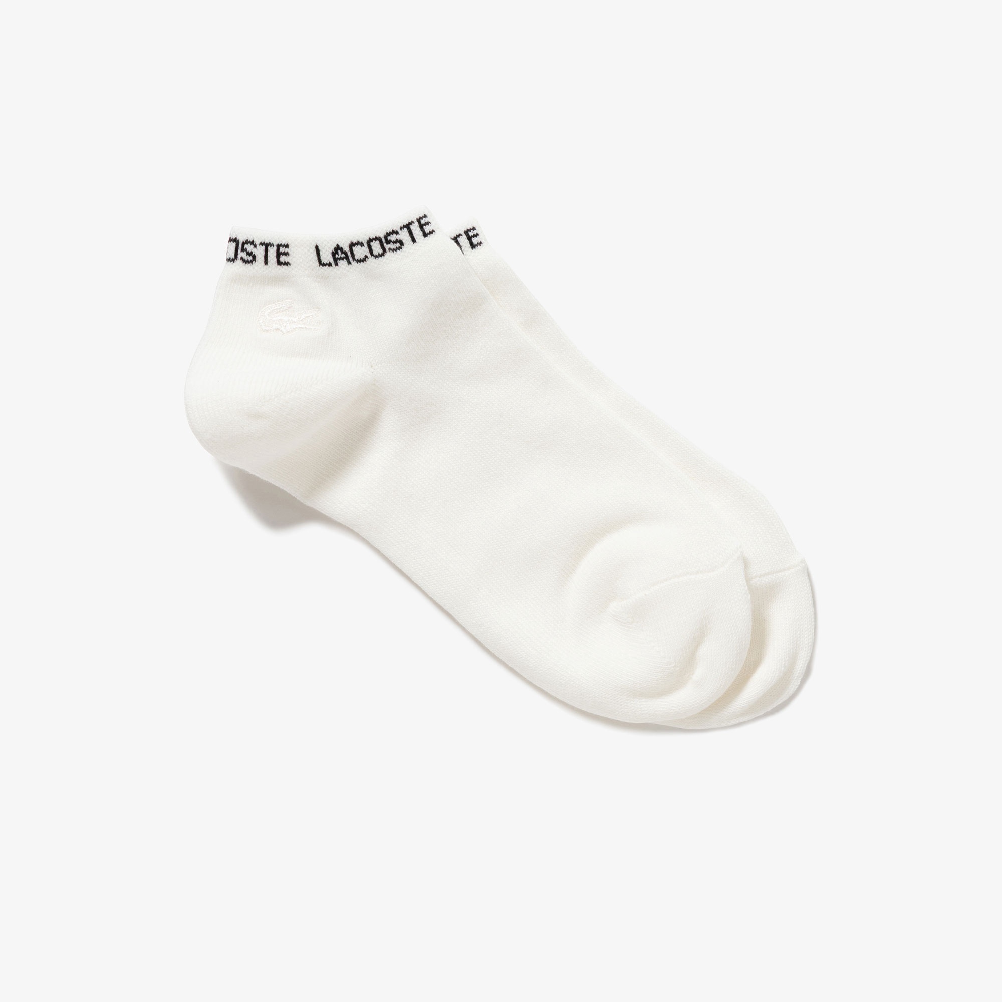 ネームジャカードワニロゴパッチくるぶし丈ソックス