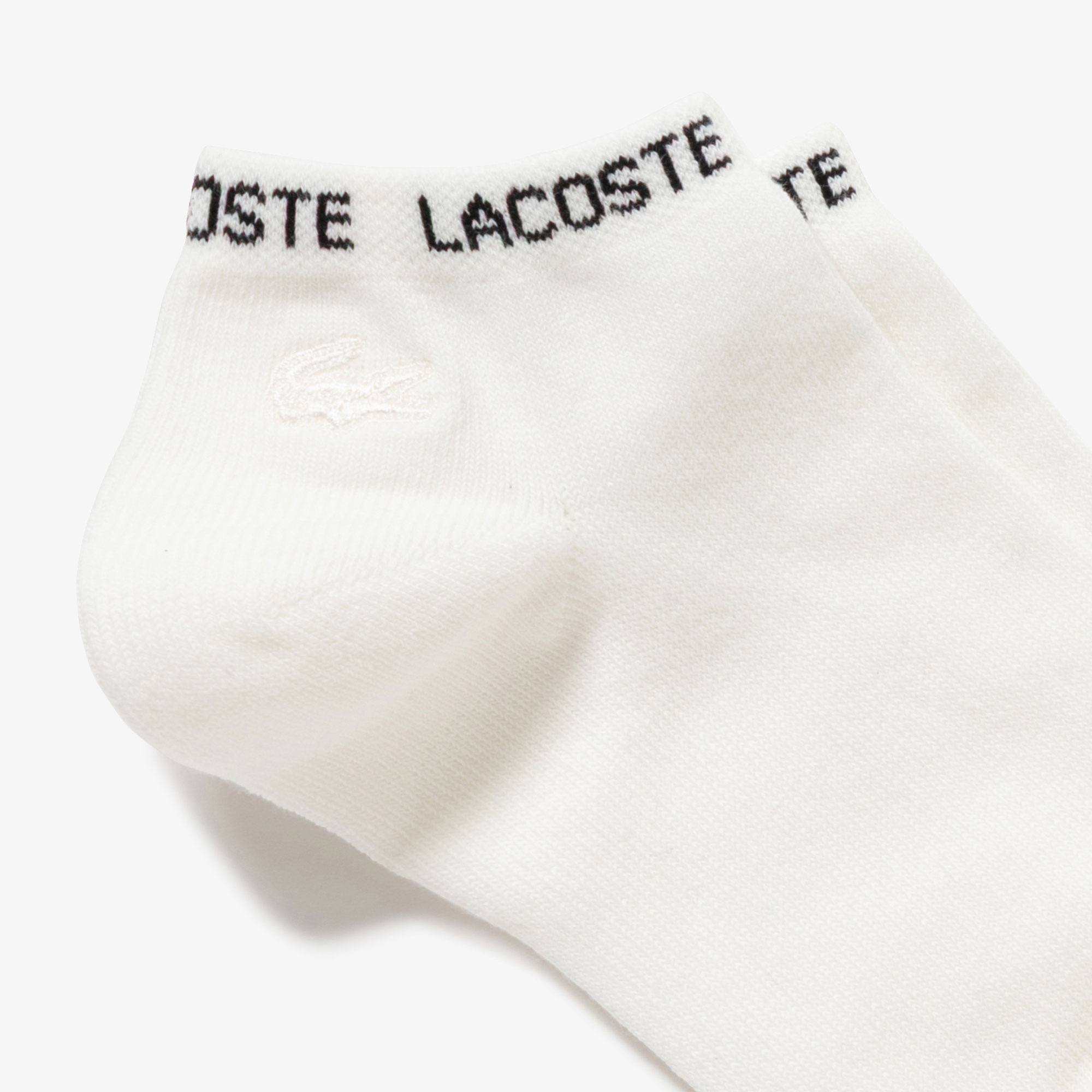 ネームジャカードワニロゴパッチくるぶし丈ソックス