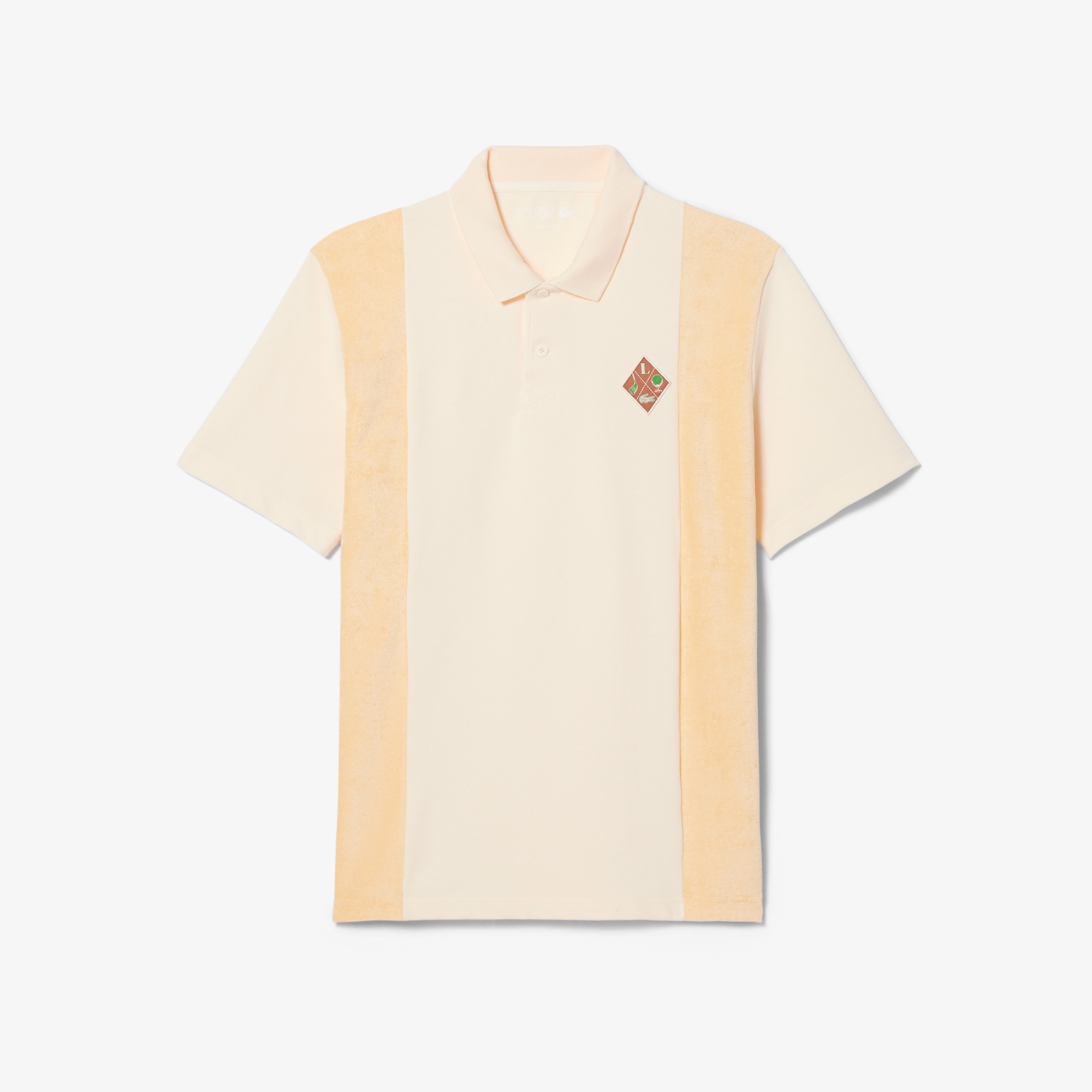 サイドパネルパイル地切り替えゴルフポロシャツ