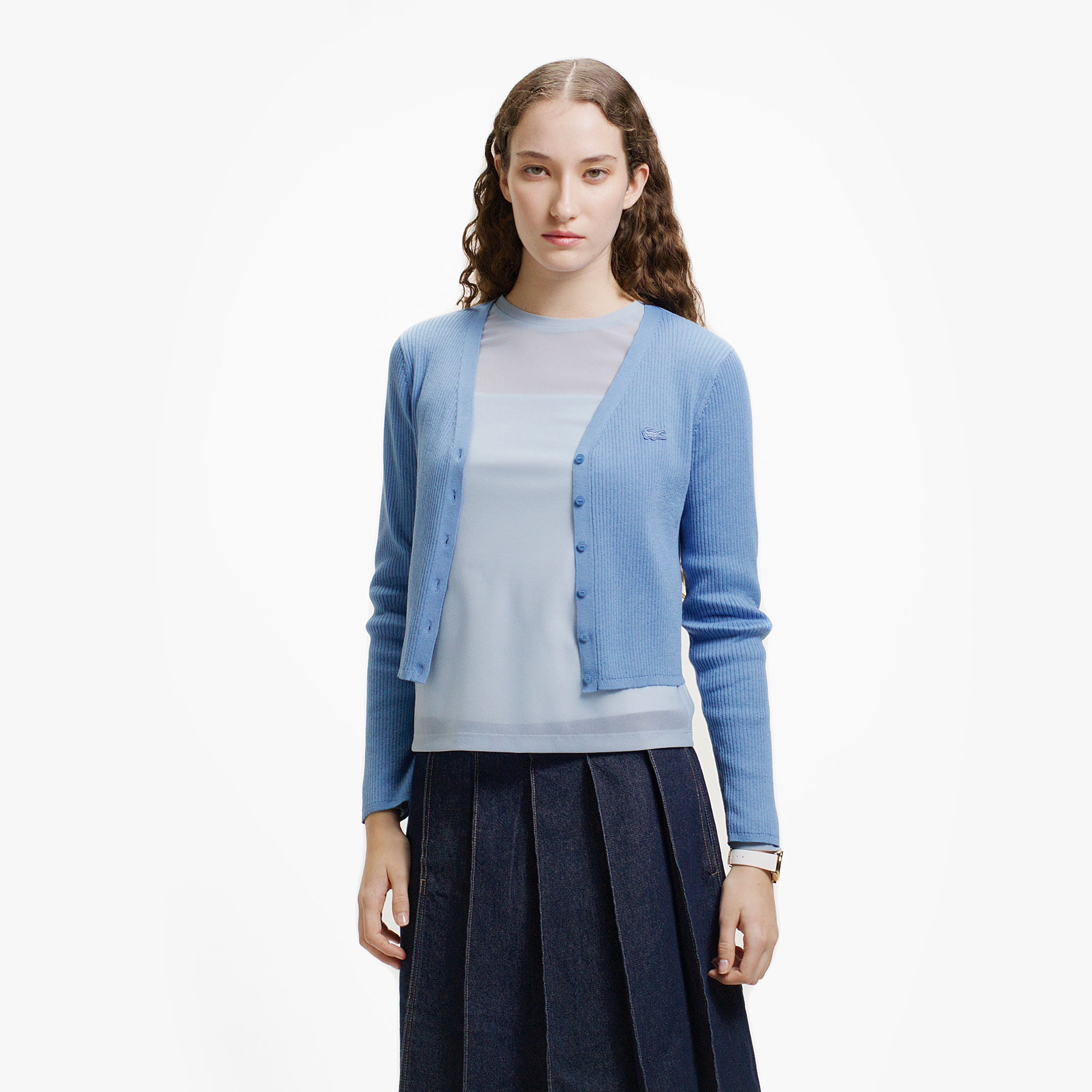 クールマックスリブニットカーディガン