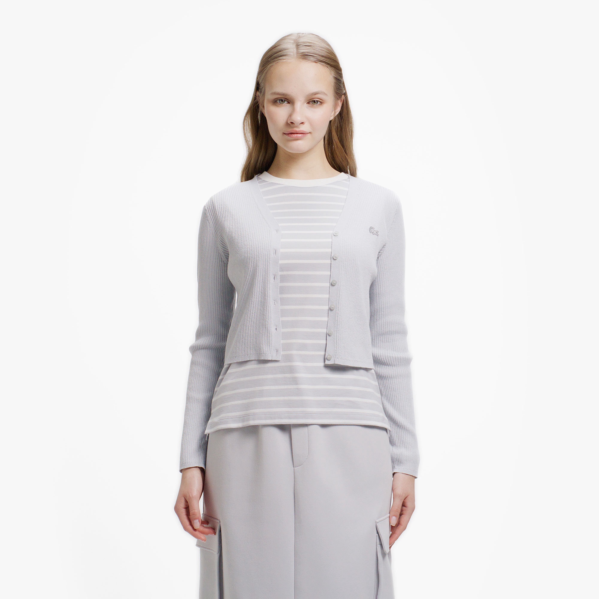 クールマックスリブニットカーディガン