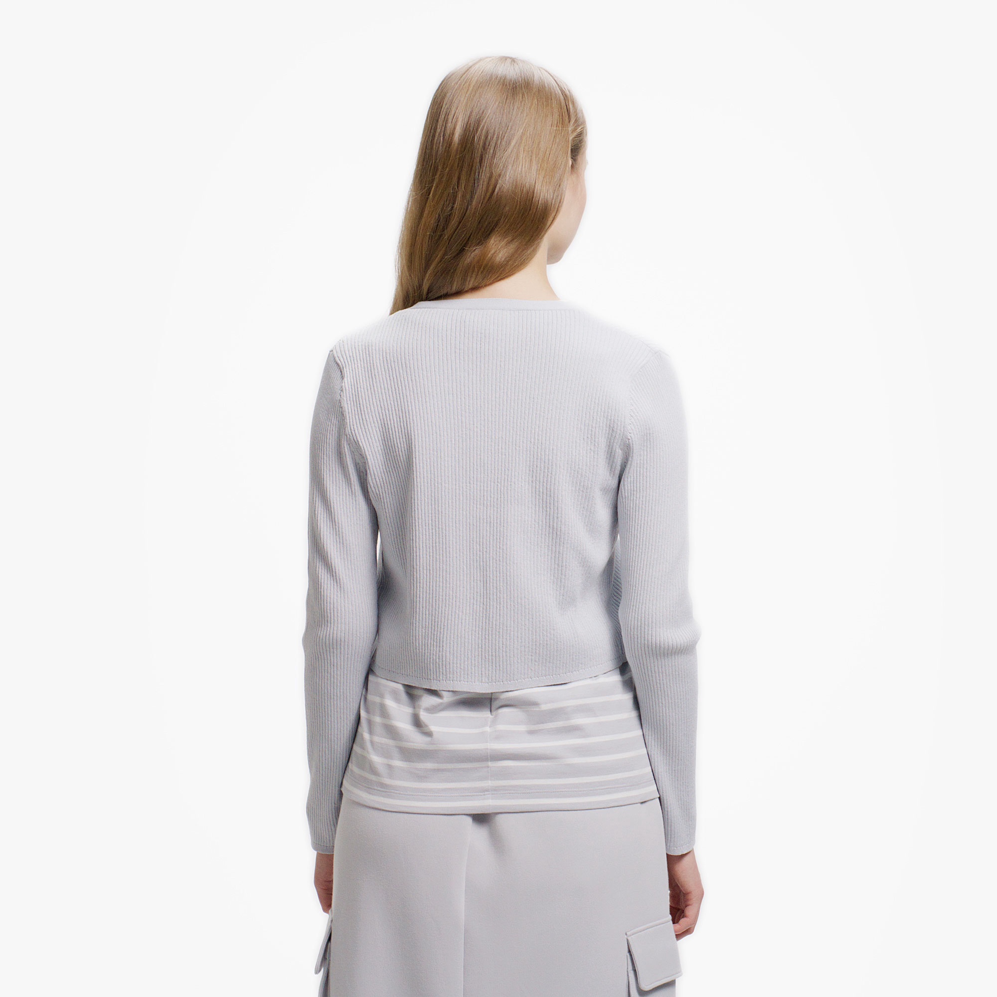 クールマックスリブニットカーディガン