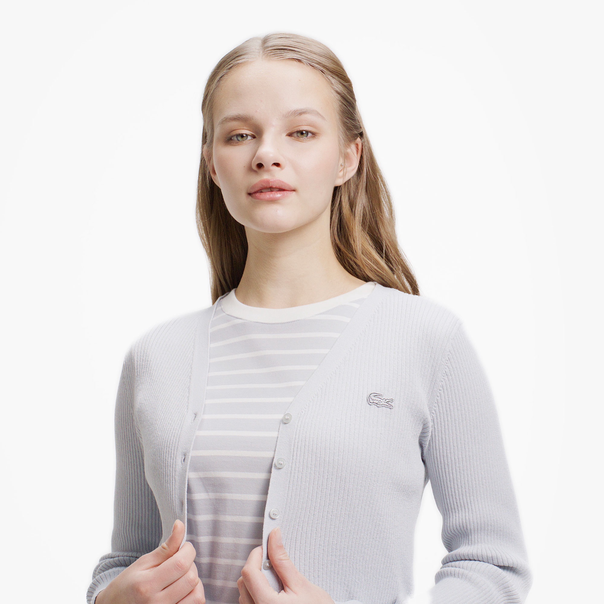 クールマックスリブニットカーディガン