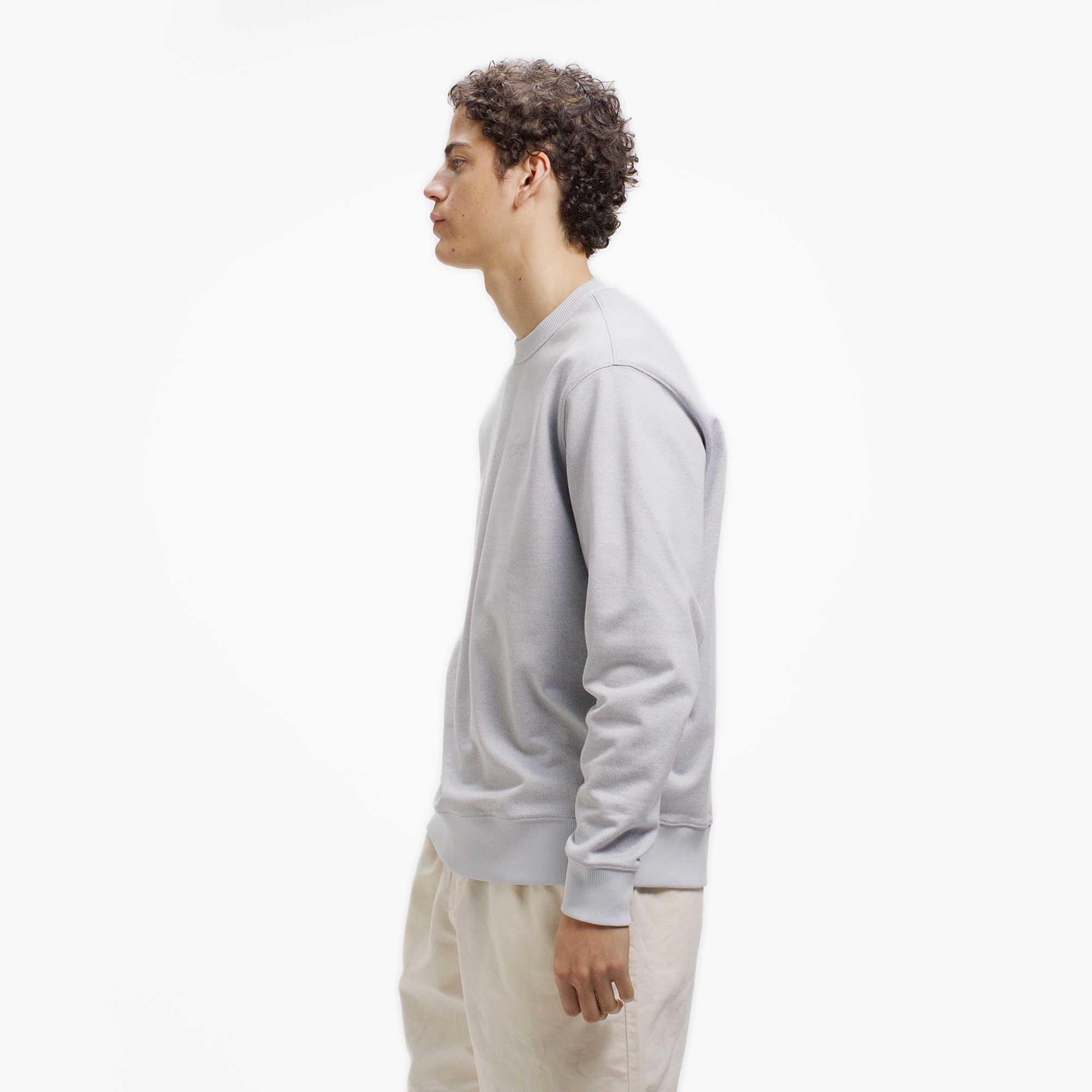 クルーネックヘザースウェット