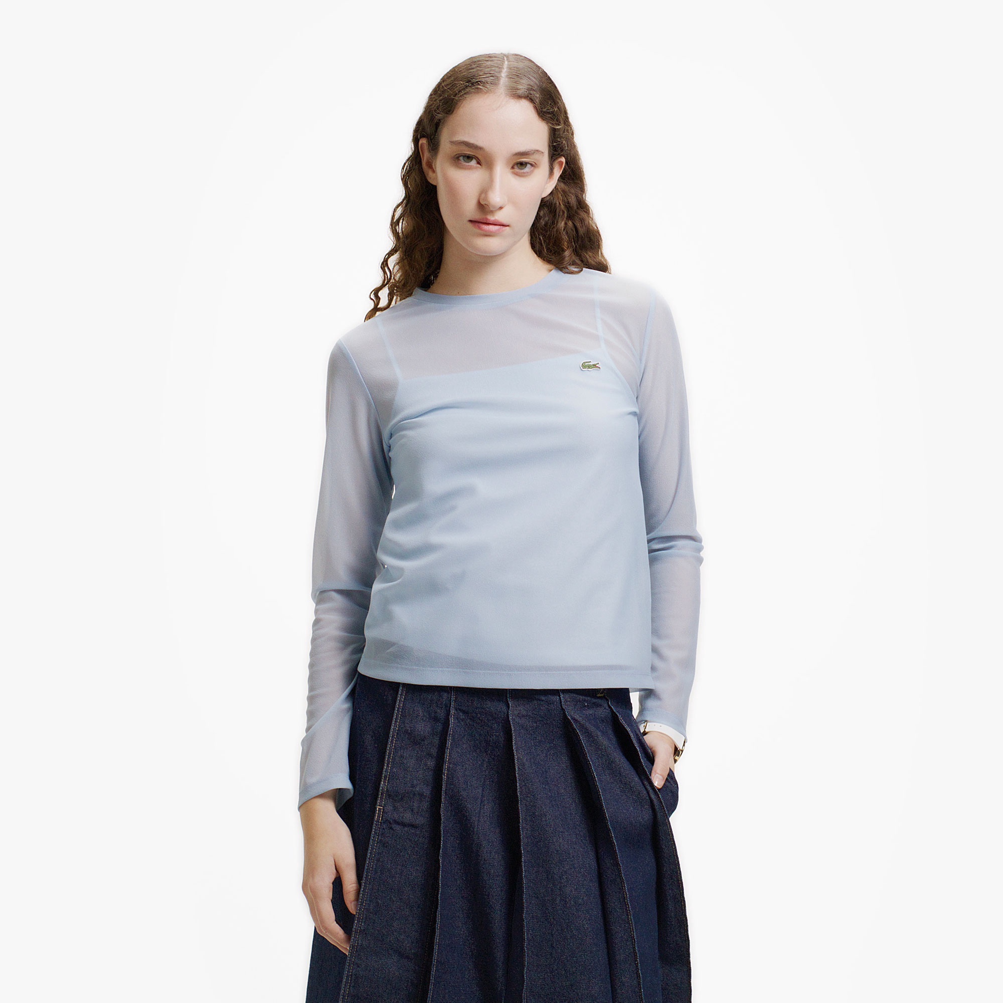 シアーレイヤードロングスリーブTシャツ