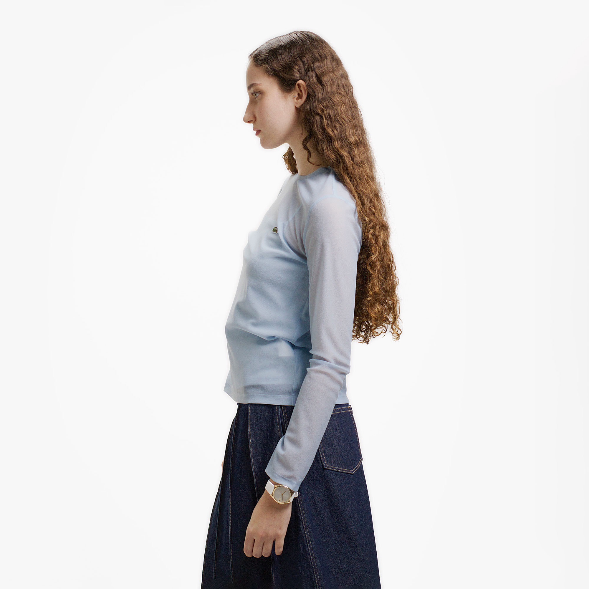 シアーレイヤードロングスリーブTシャツ