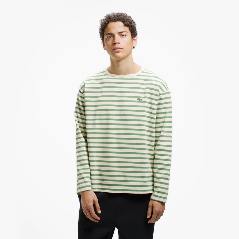 スクエアネックボーダーTシャツ TH079J - ラコステ（LACOSTE）公式