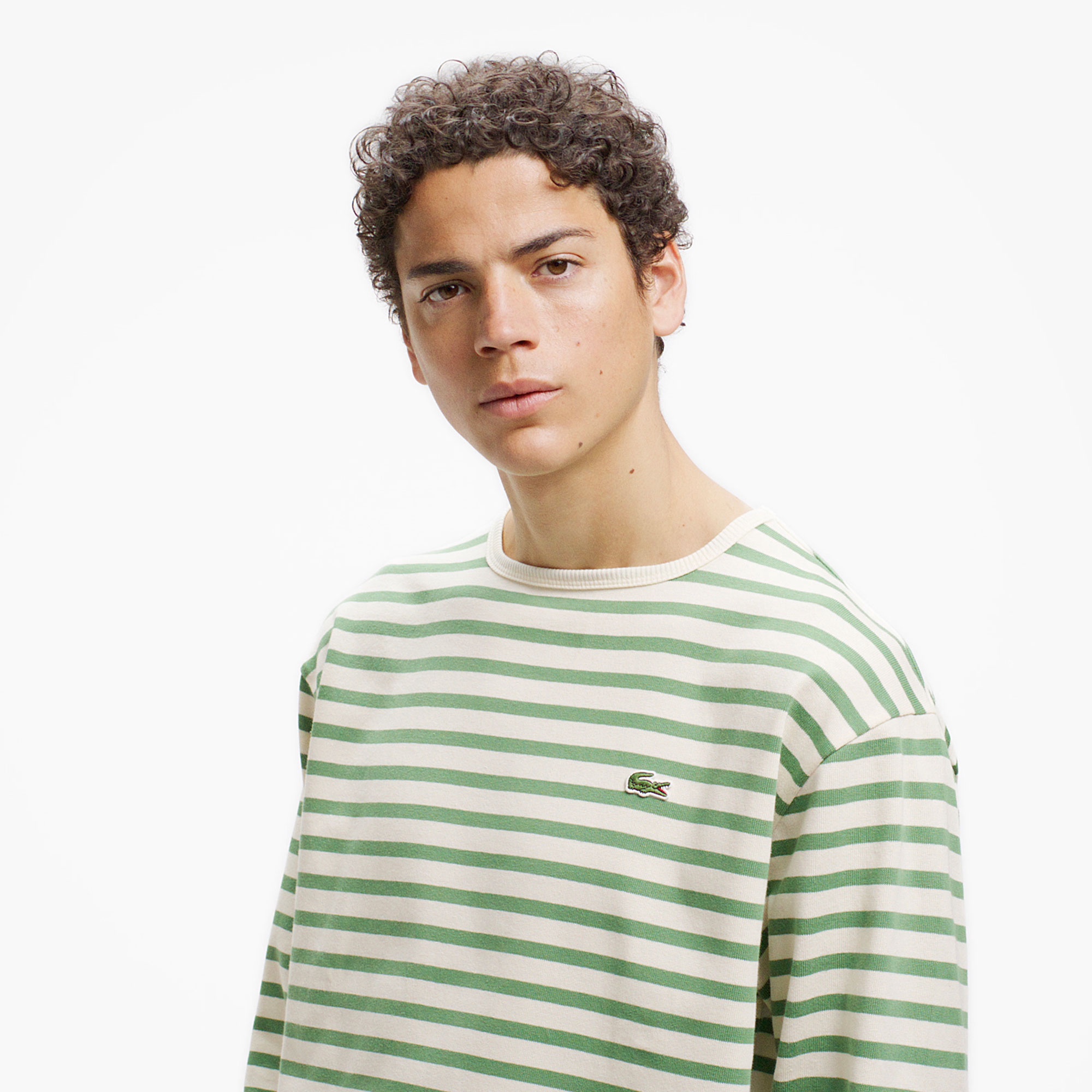 スクエアネックボーダーTシャツ