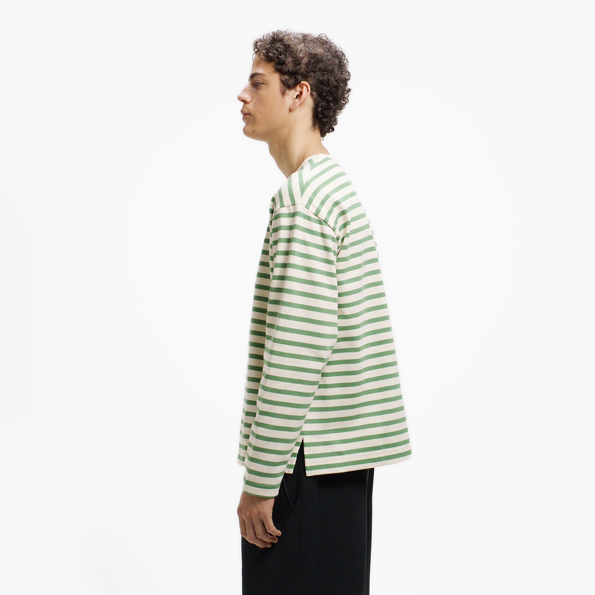 スクエアネックボーダーTシャツ