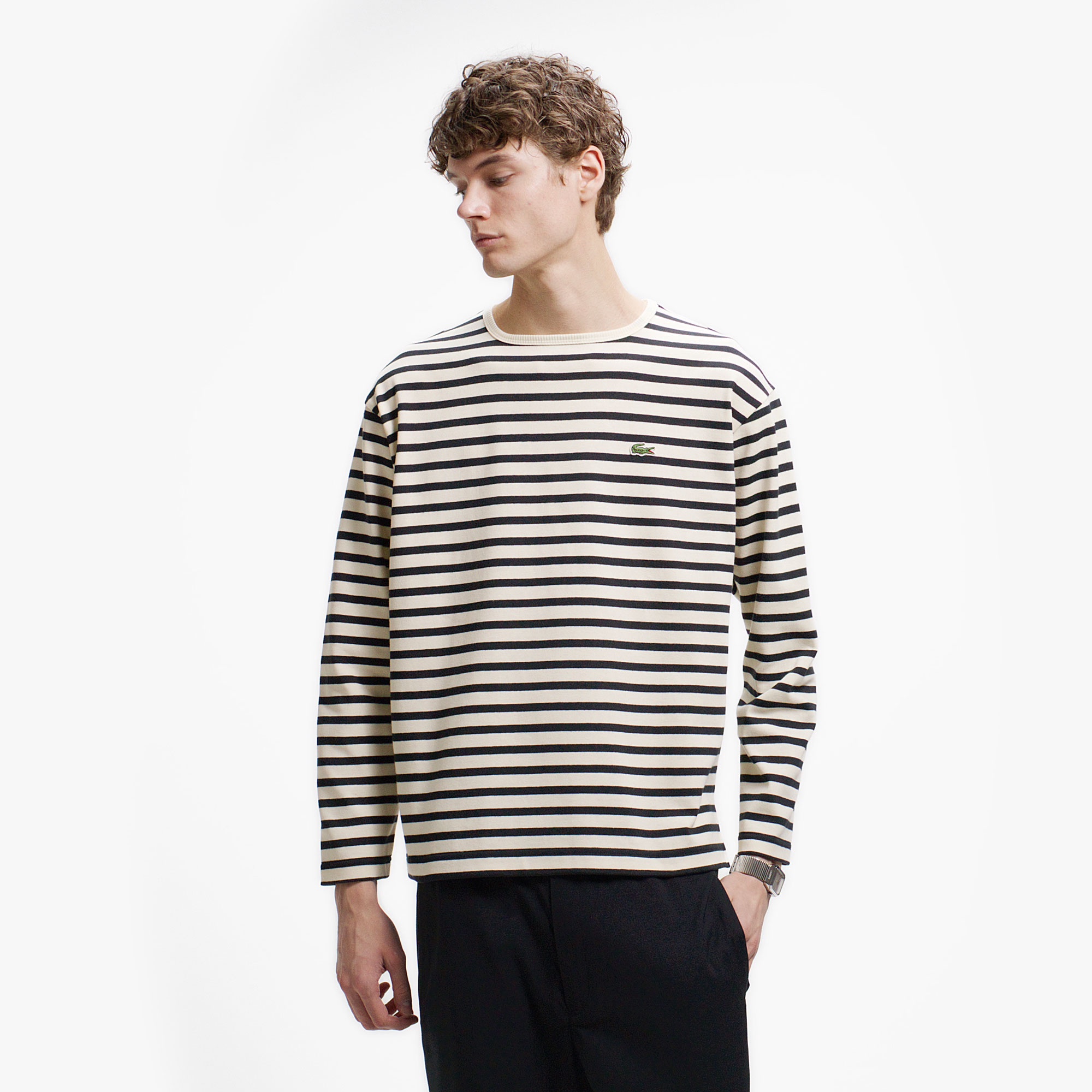 スクエアネックボーダーTシャツ