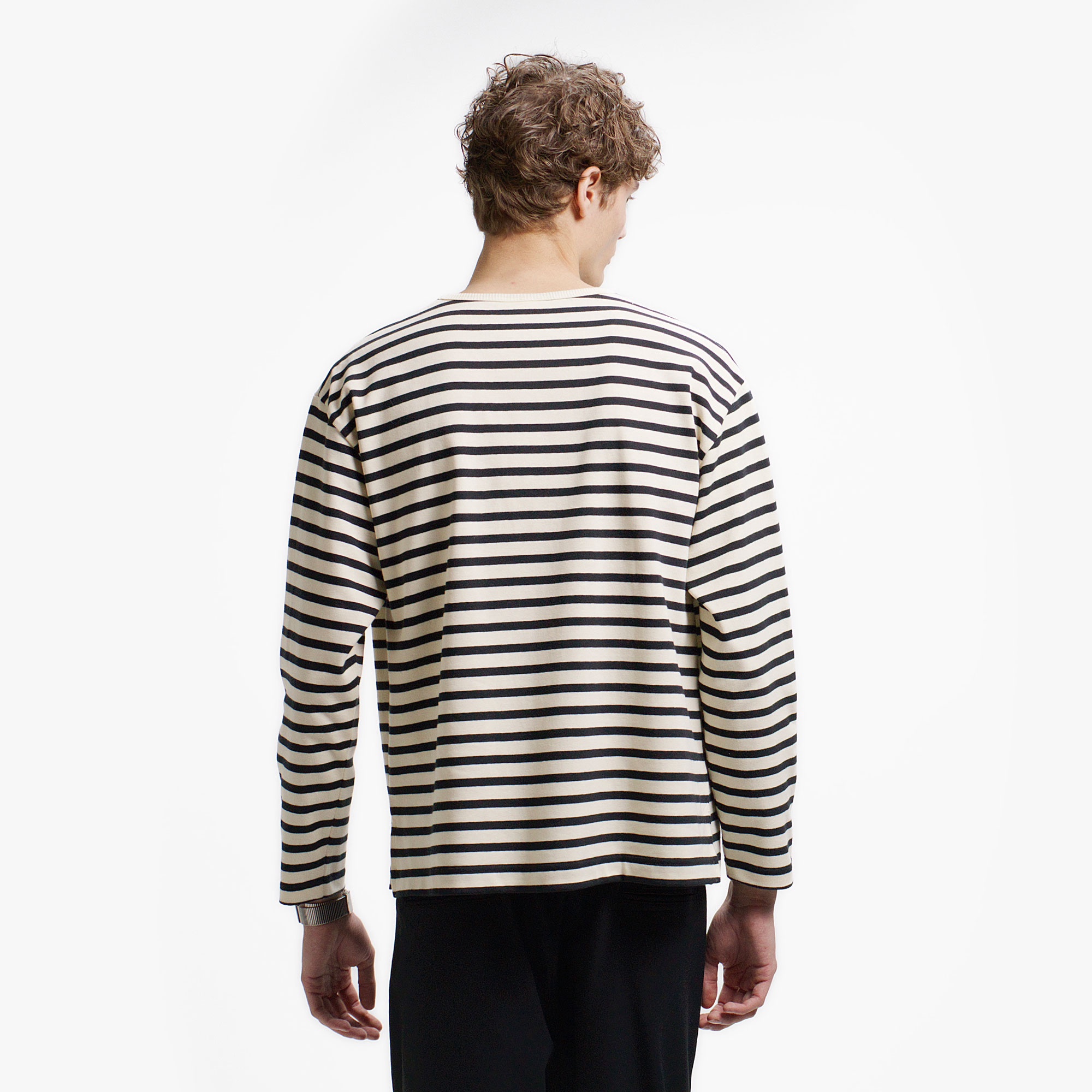 スクエアネックボーダーTシャツ