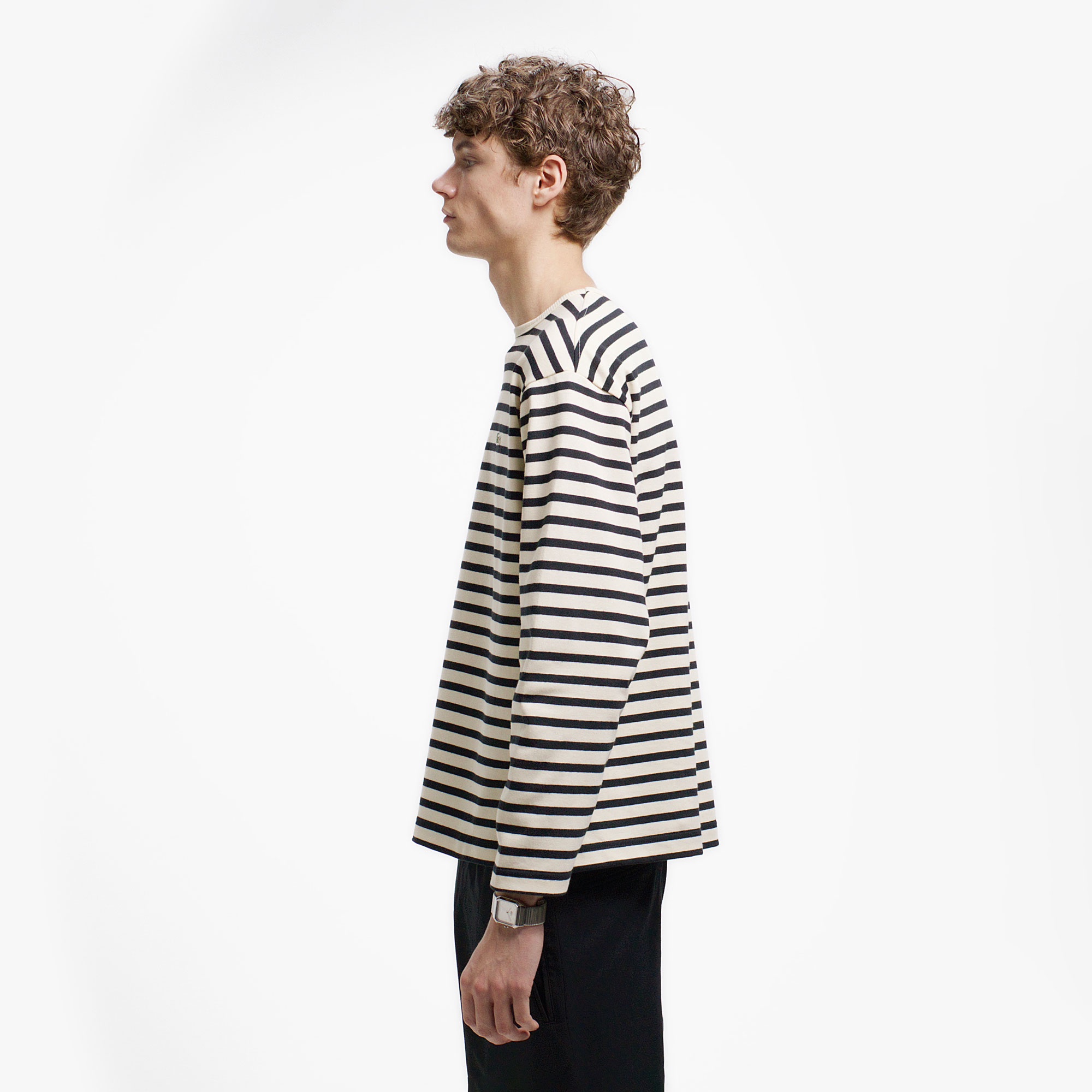 スクエアネックボーダーTシャツ