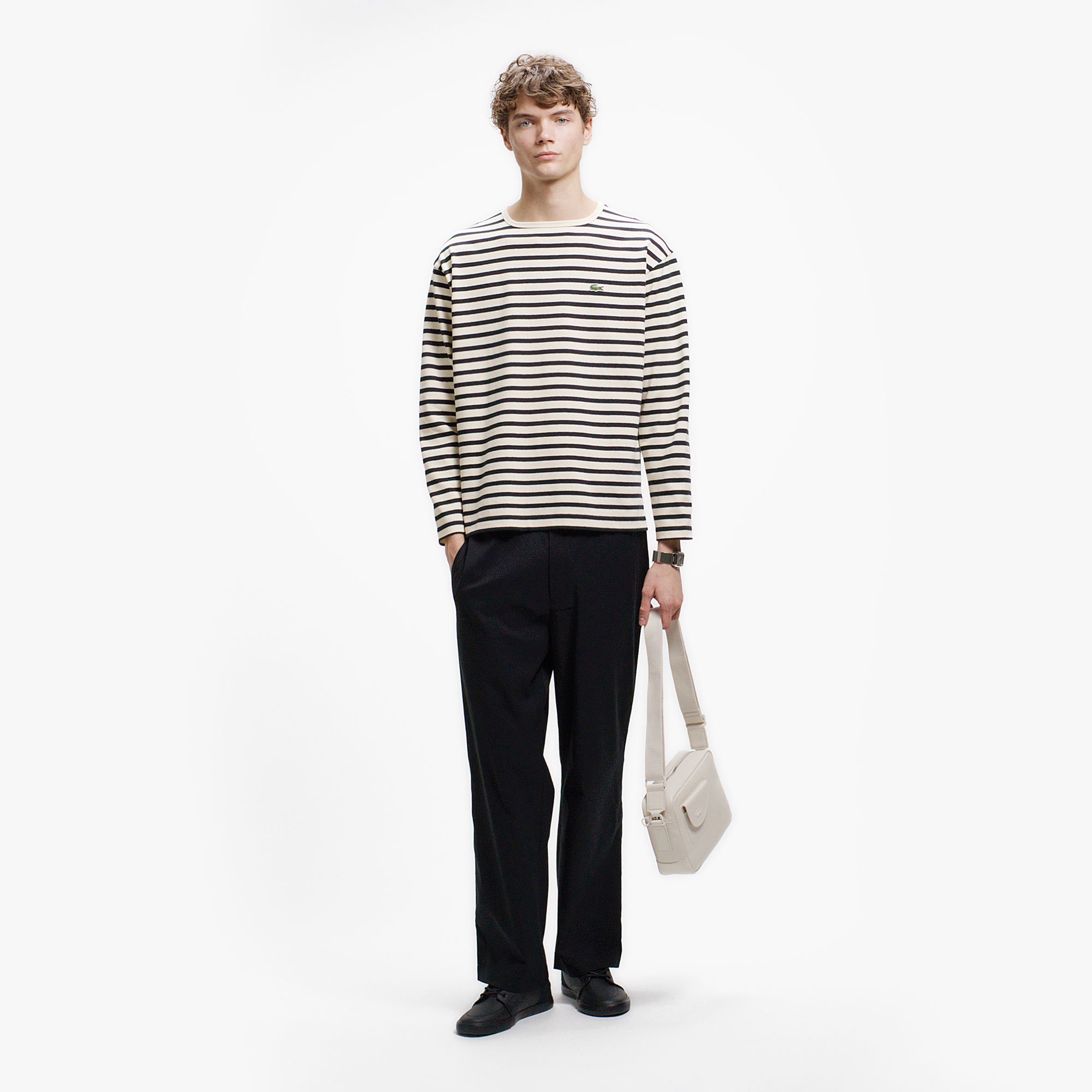 スクエアネックボーダーTシャツ