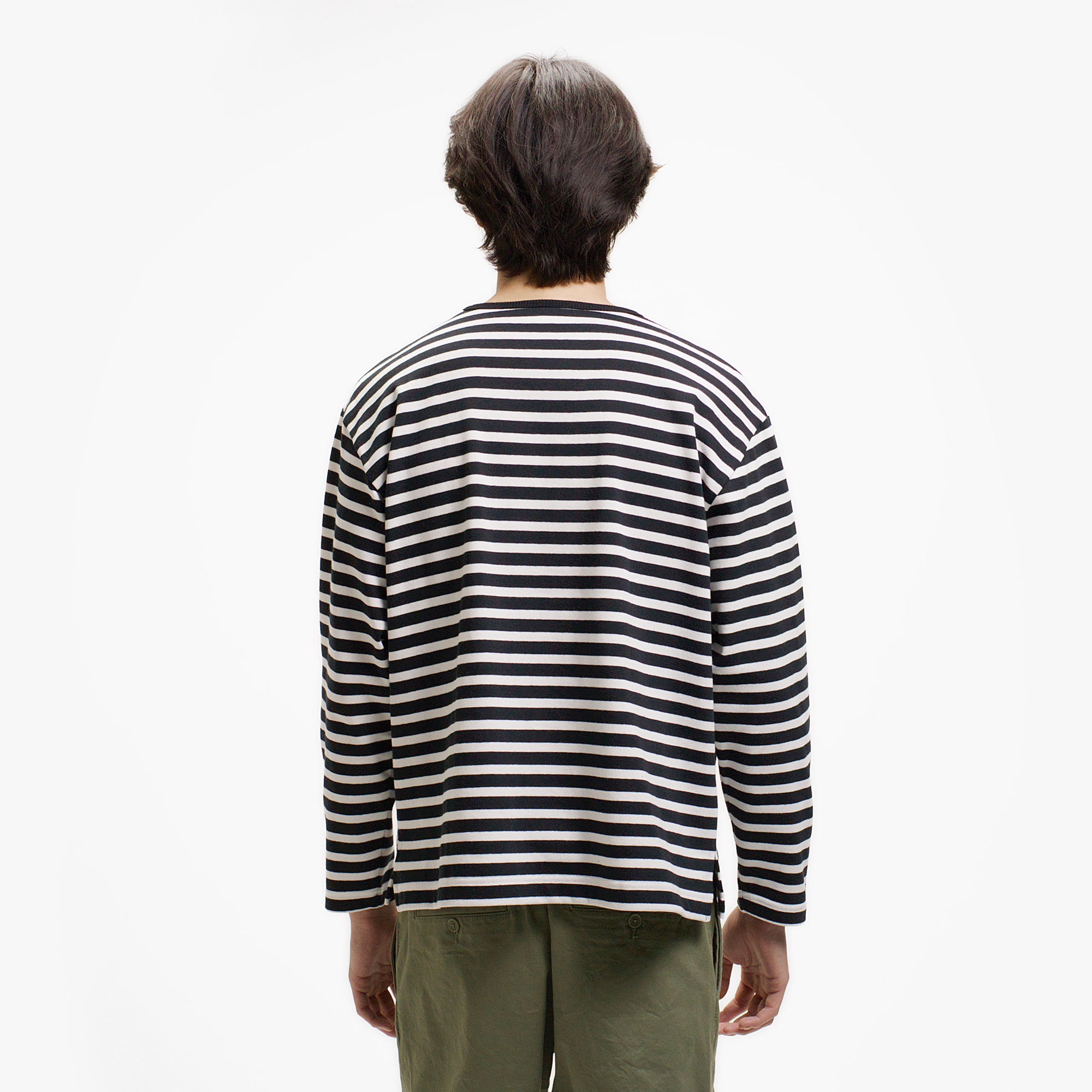 スクエアネックボーダーTシャツ
