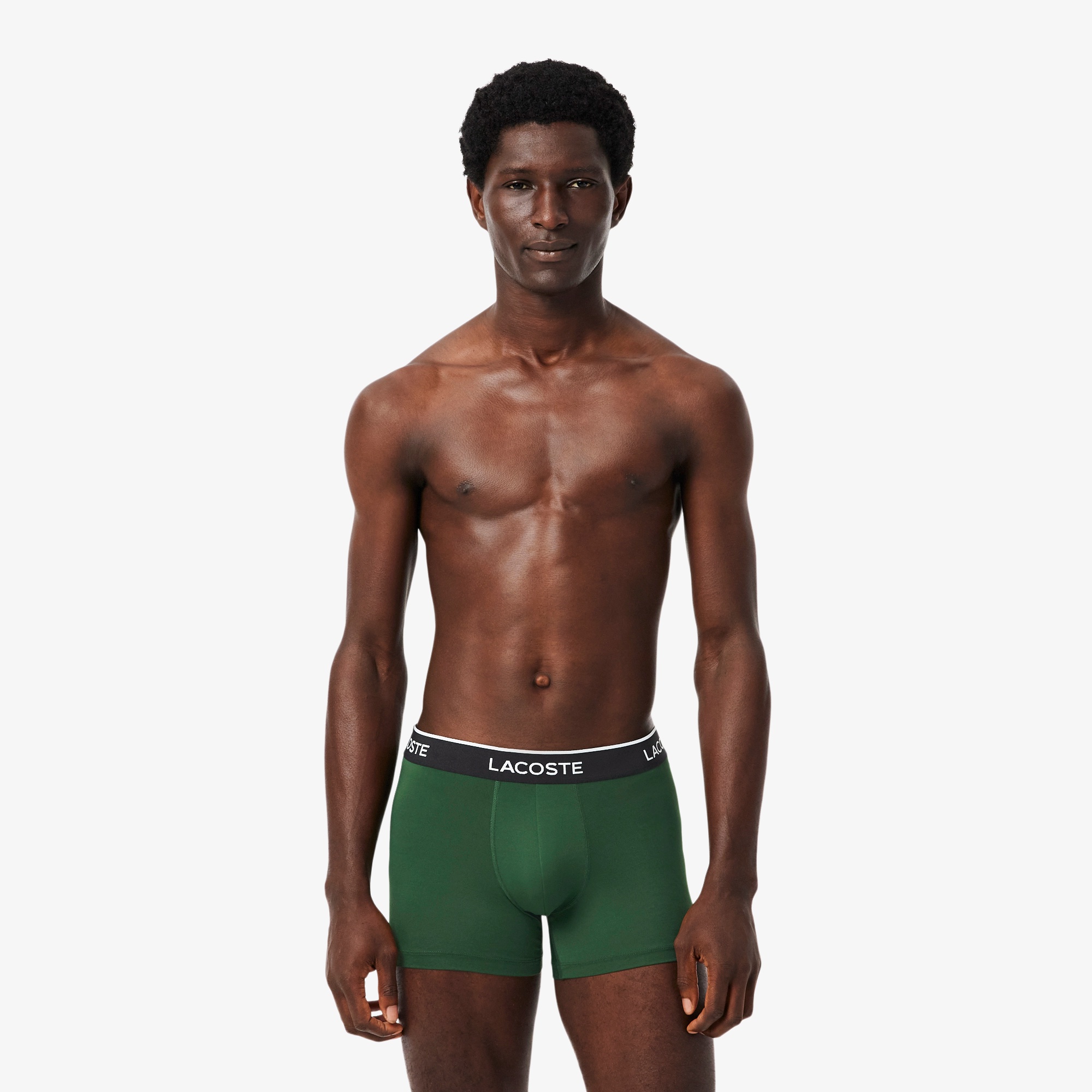 3P ブランドネームロゴウエストバンドマイクロファイバートランクショーツ