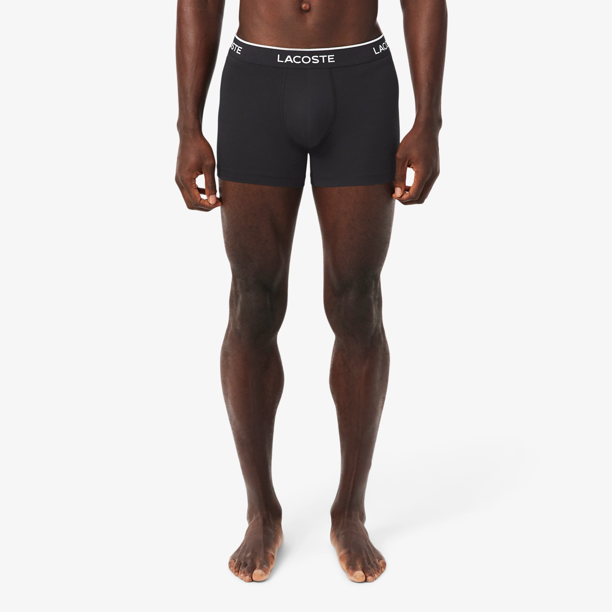 3P ブランドネームロゴウエストバンドマイクロファイバートランクショーツ