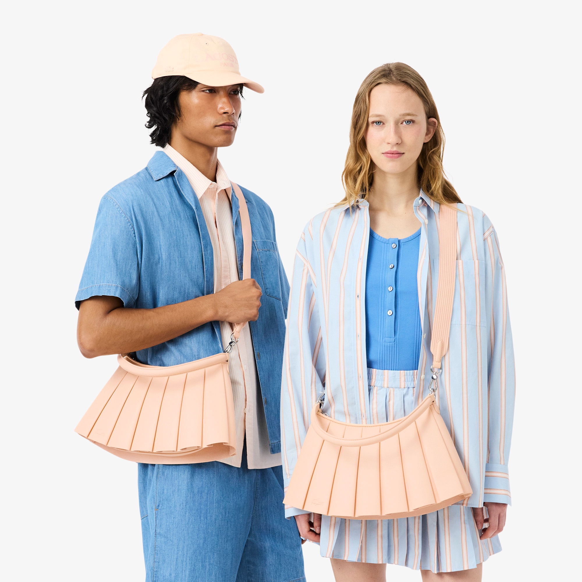 ランラン レザープリーツショルダーバッグ