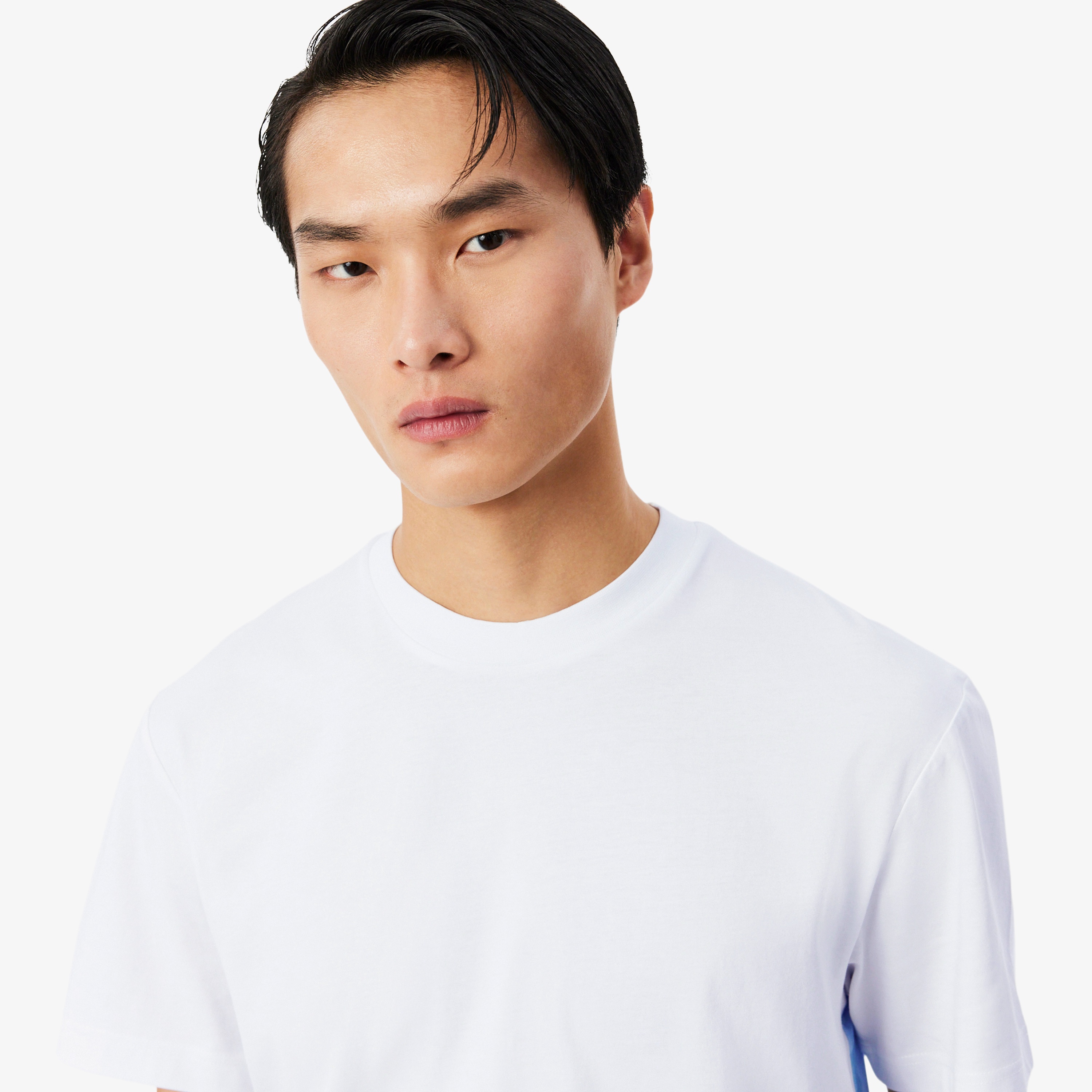 クローズアップワニロゴプリントTシャツ