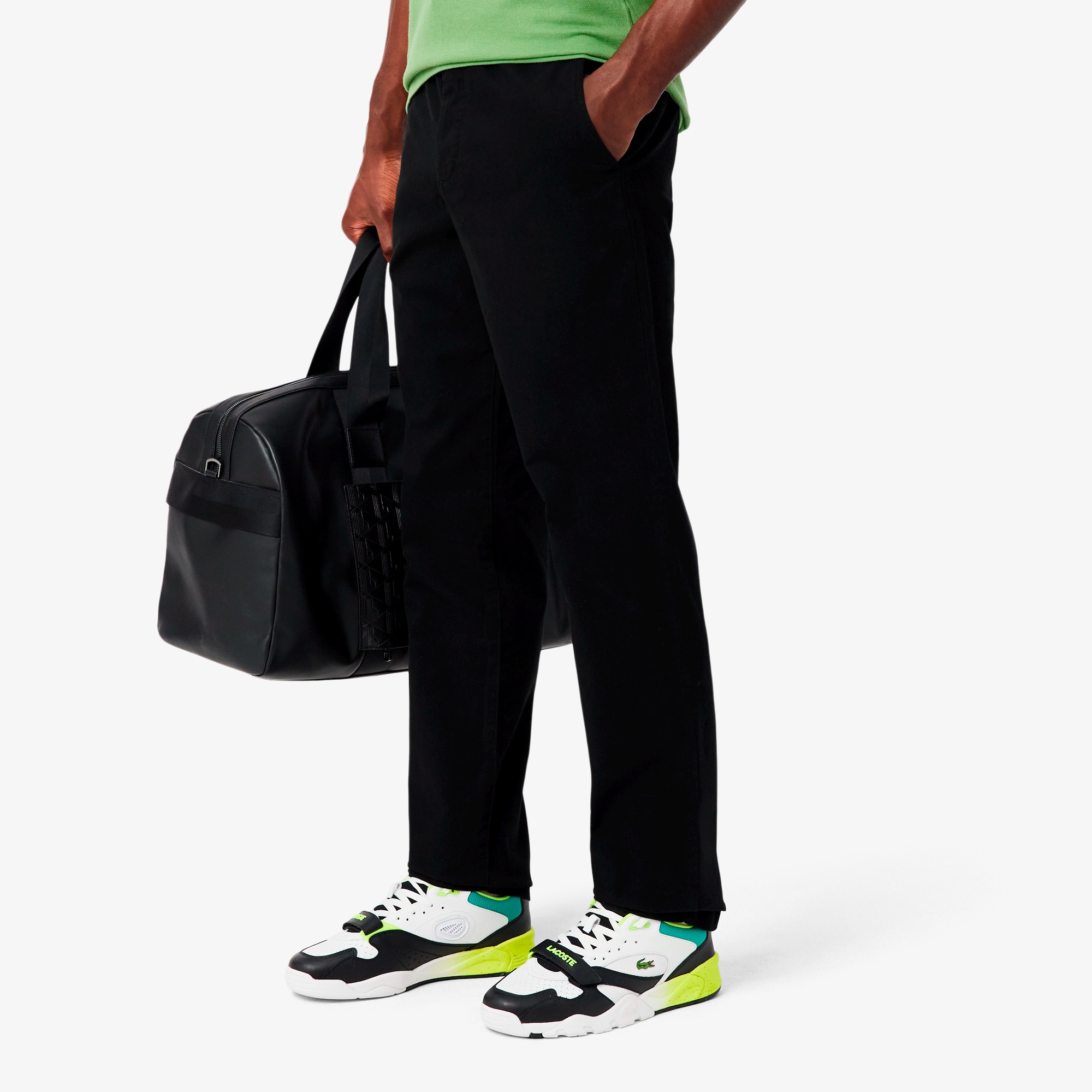 レギュラーフィットテーパードストレッチチノパンツ