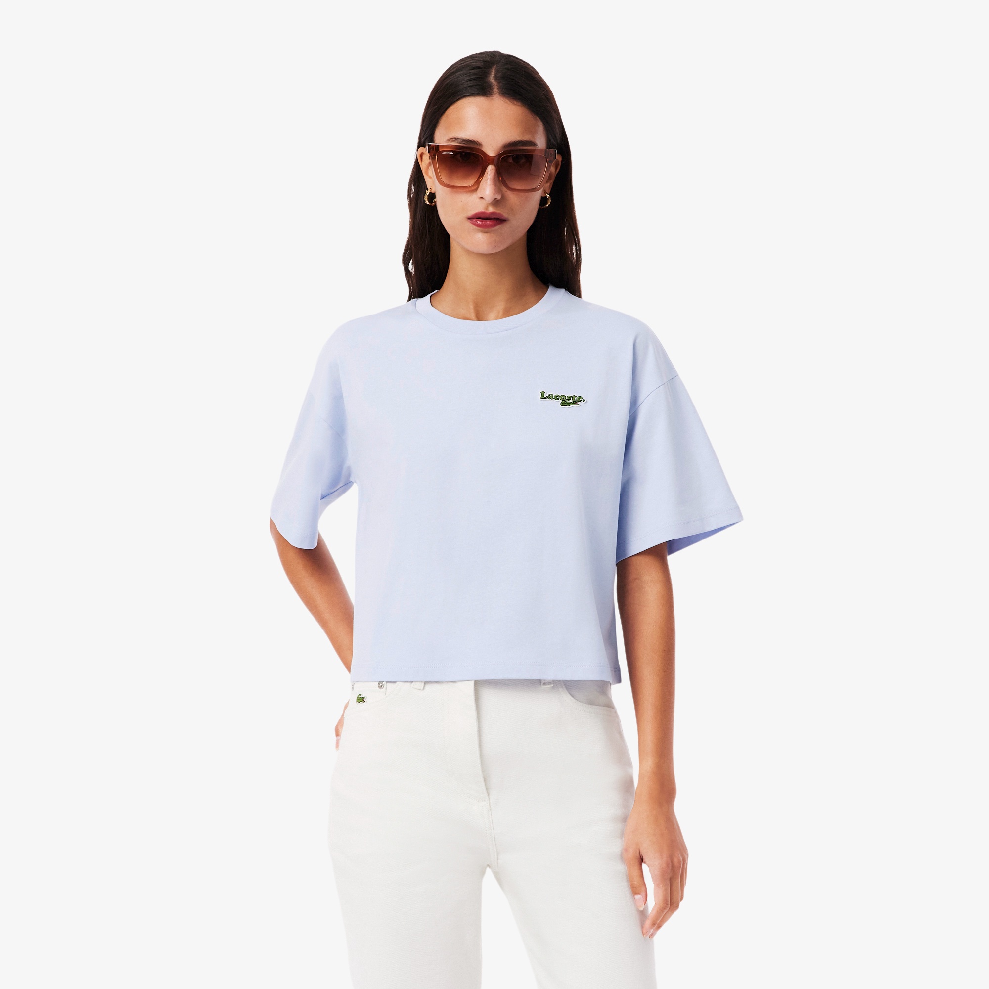 ネーム＆ワニロゴパッチクロップドTシャツ