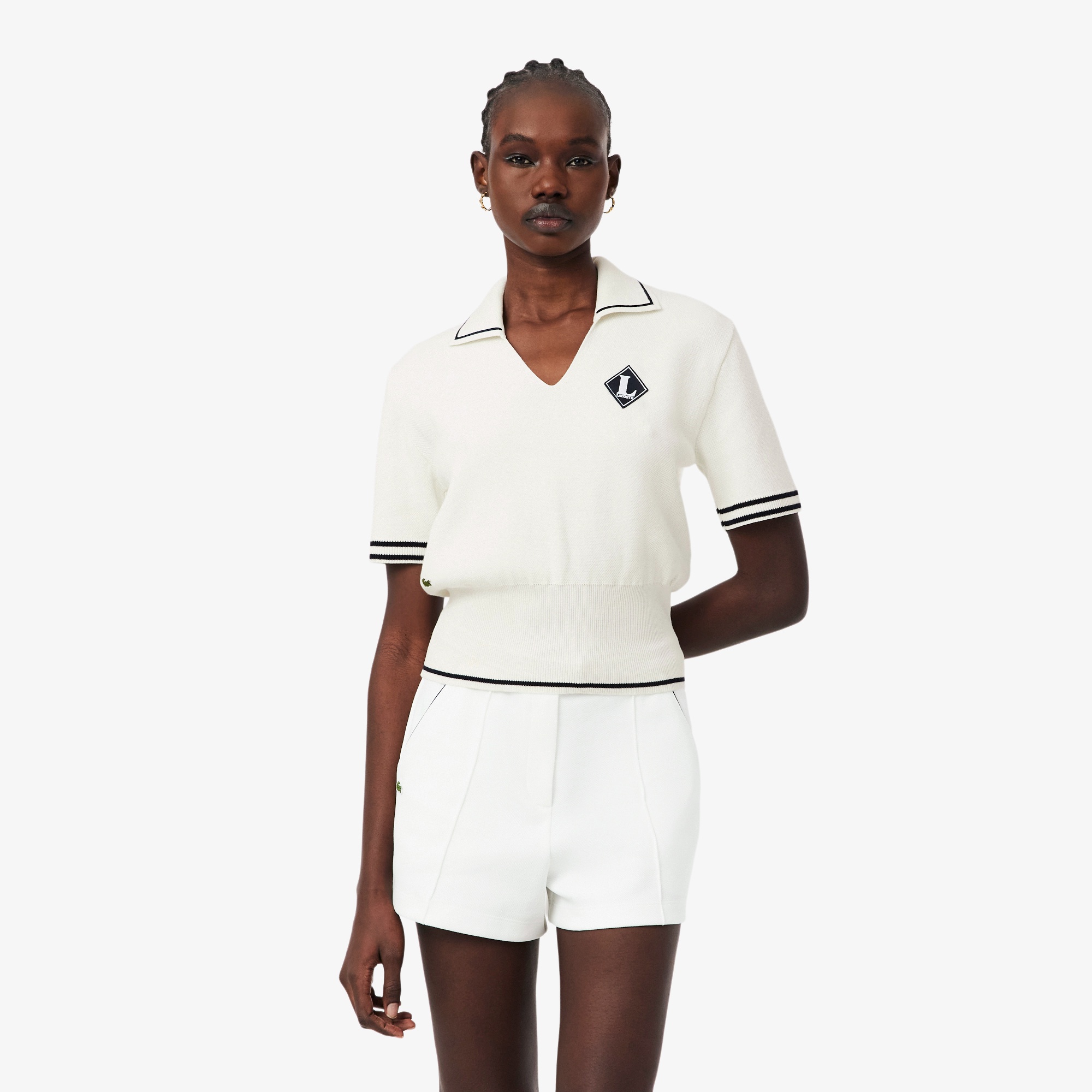 フランスメイド スキッパーネックポロシャツ